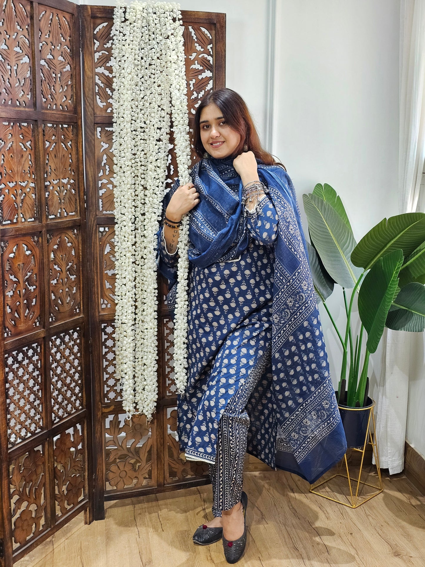 Jeenas pure cotton Kalamkari suit set