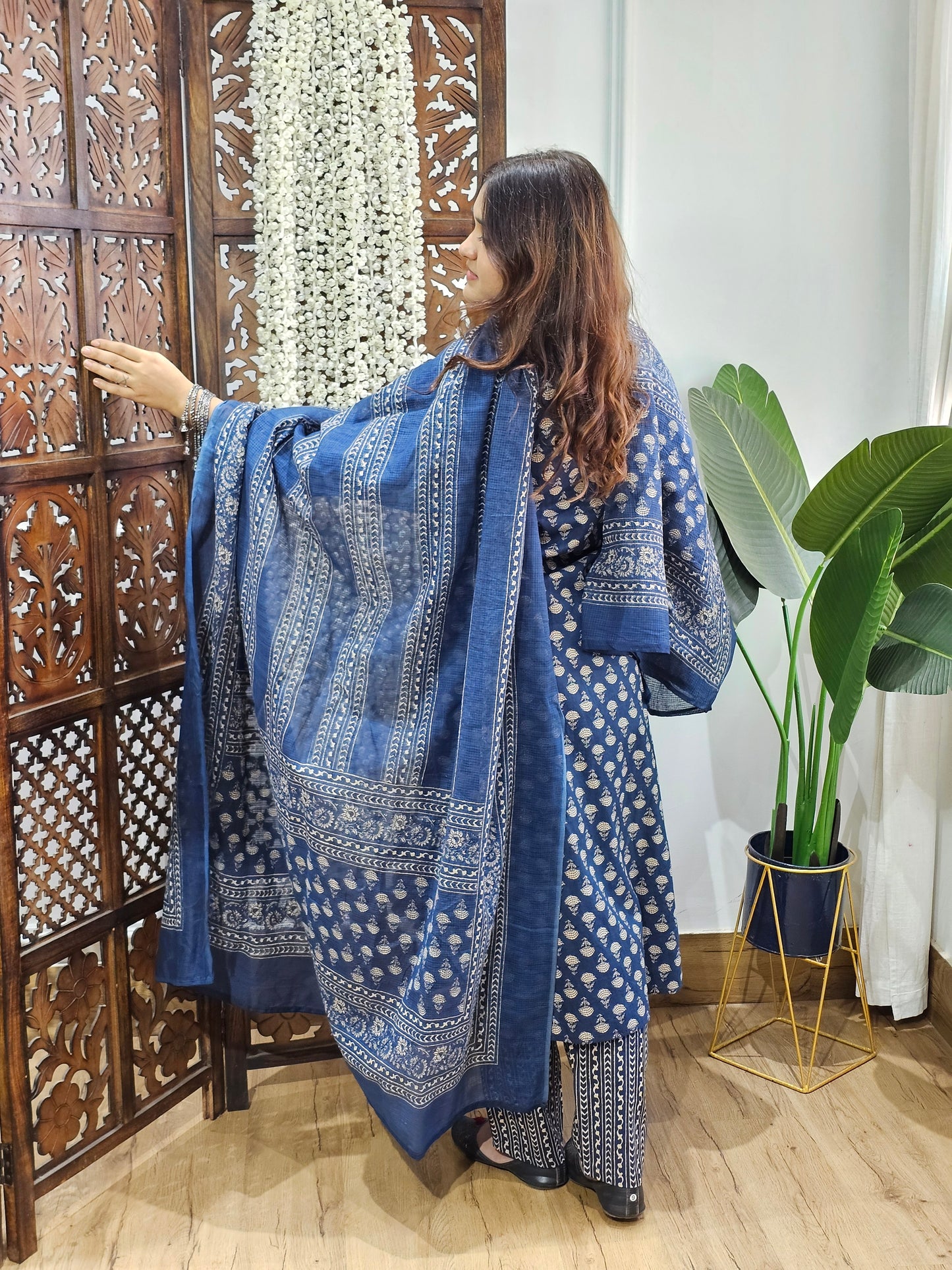 Jeenas pure cotton Kalamkari suit set