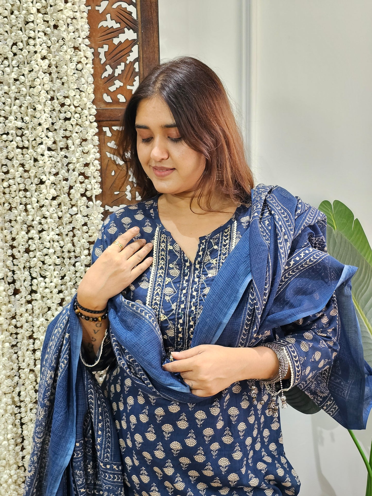 Jeenas pure cotton Kalamkari suit set