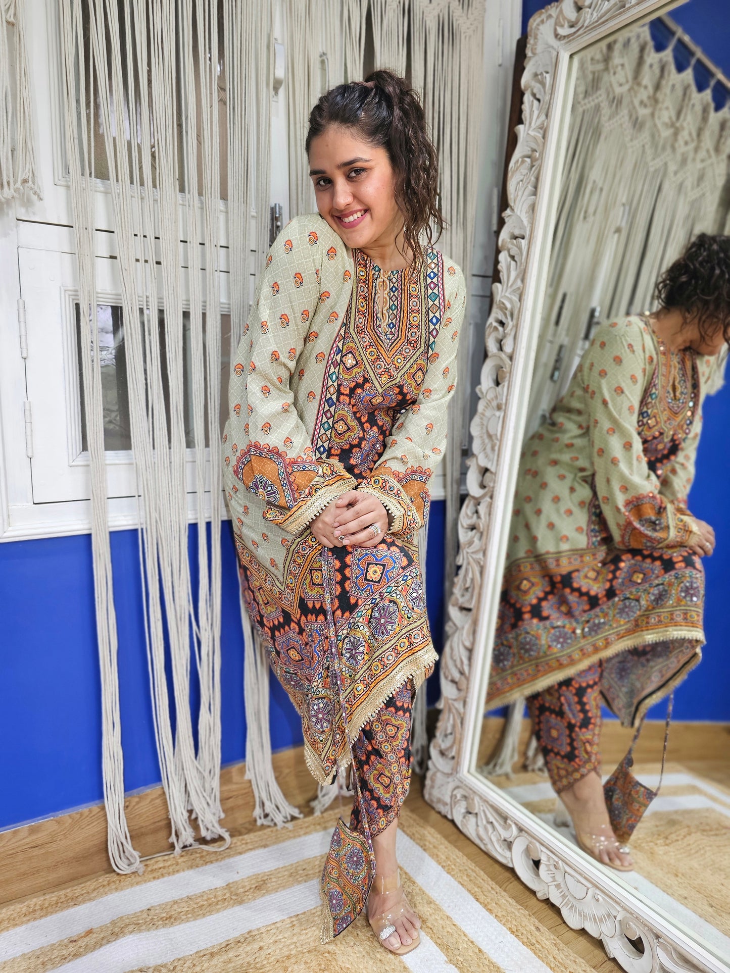 Jeenas pakastani printed salwar set