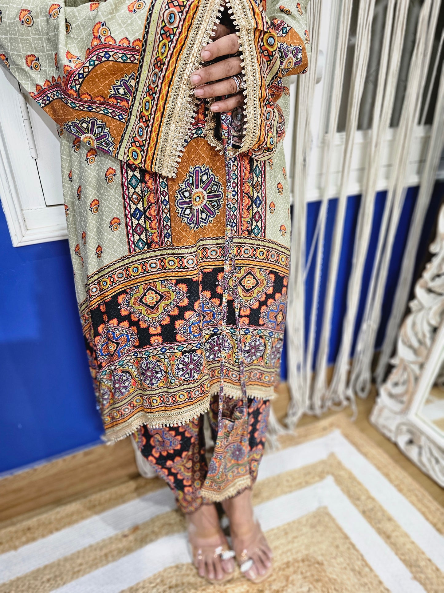 Jeenas pakastani printed salwar set