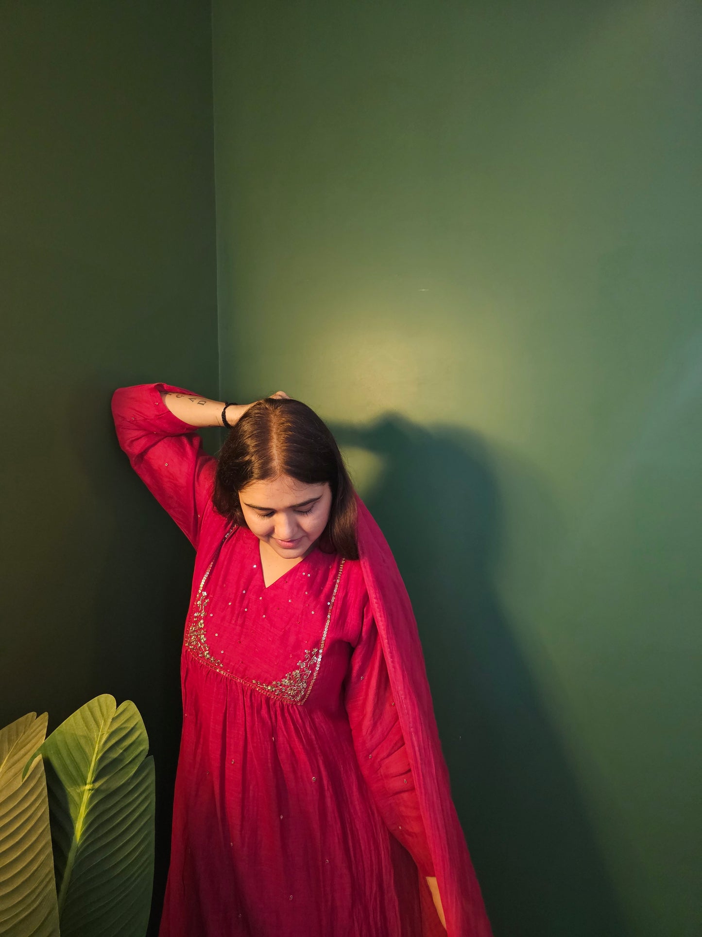 Jeenas pure mul chanderi suit set