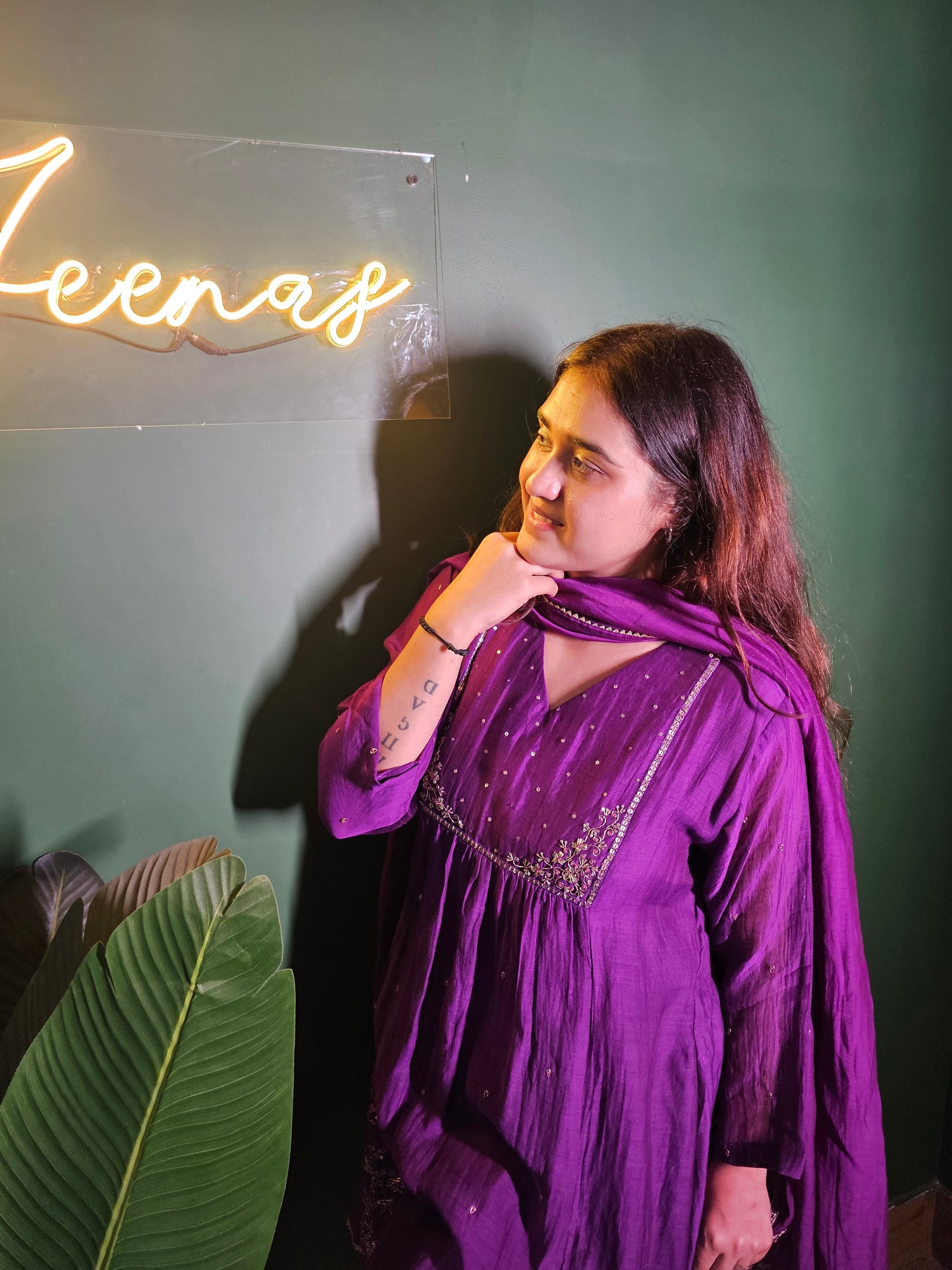 Jeenas pure mul chanderi suit set