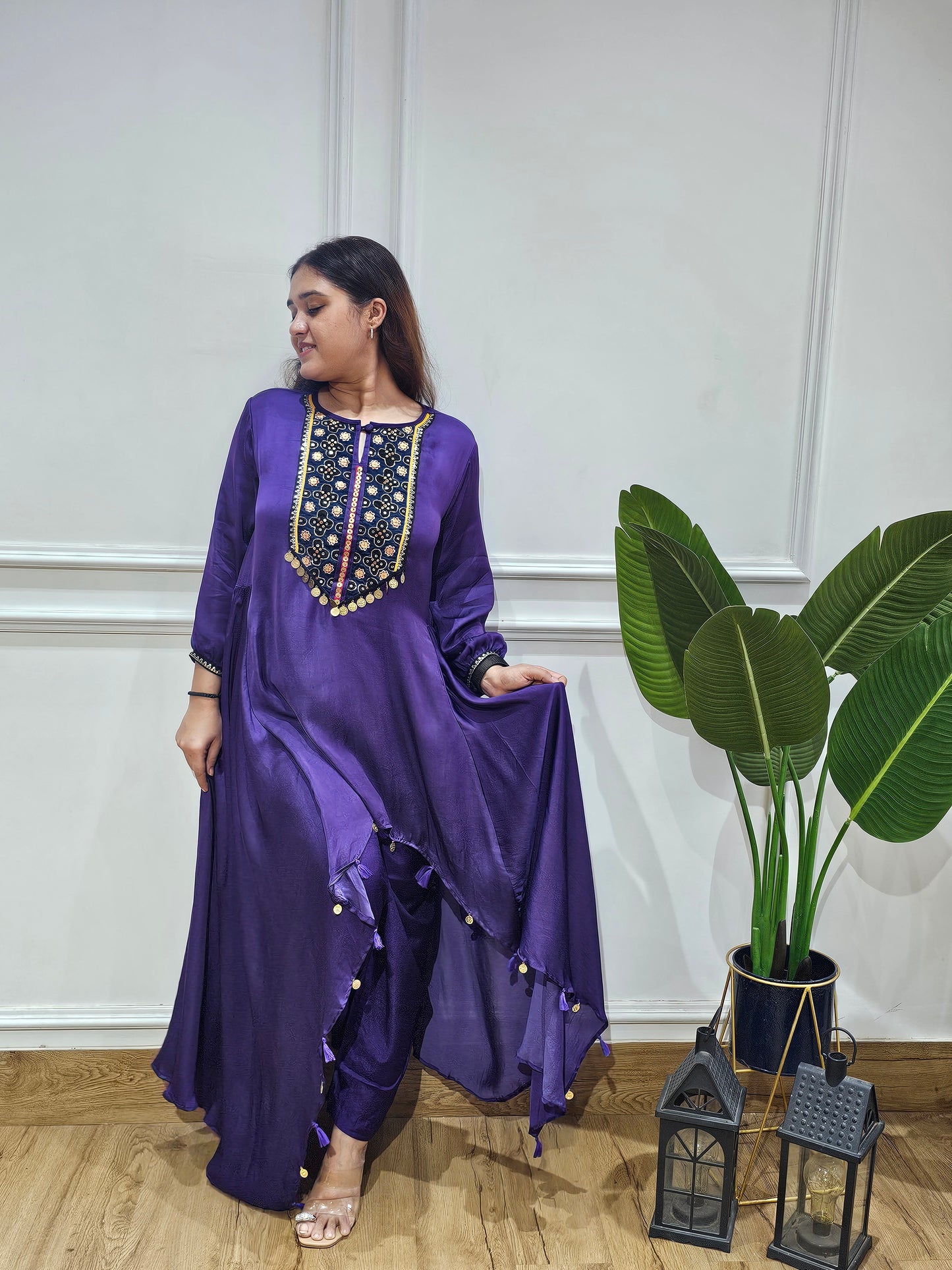 Jeenas Pure mul chanderi suit set