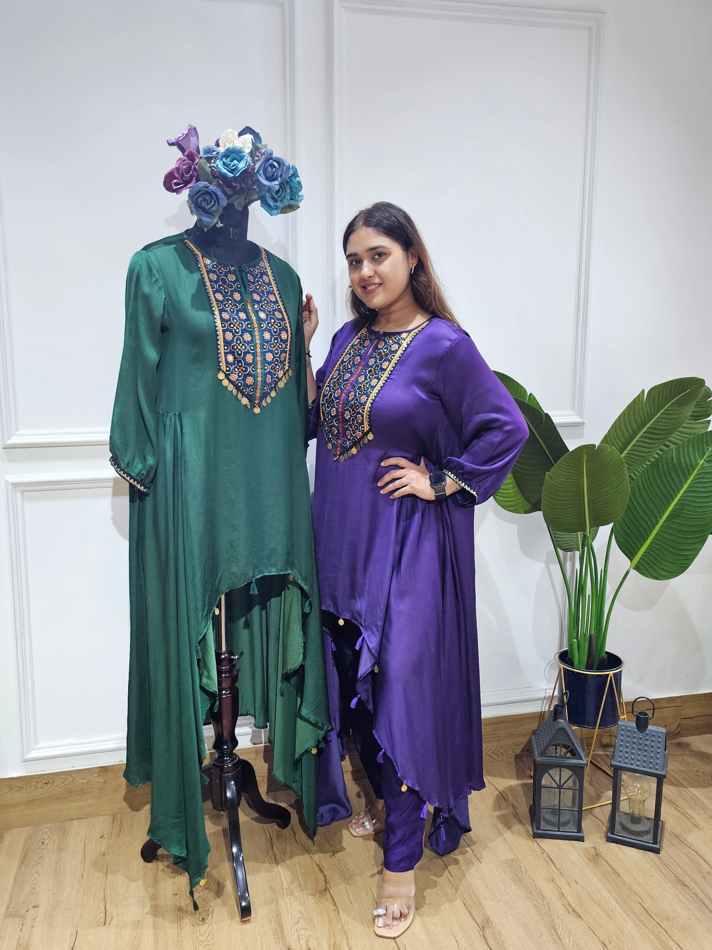 Jeenas Pure mul chanderi suit set