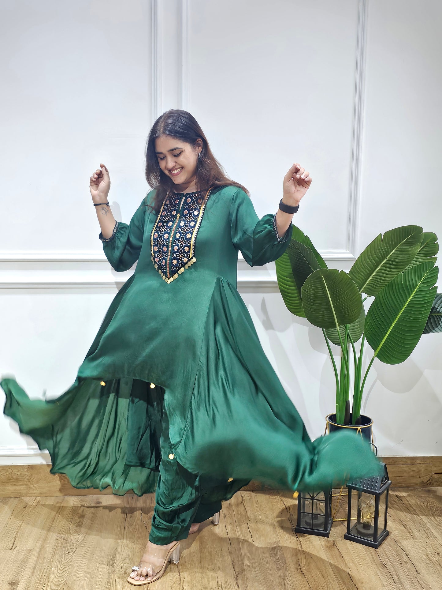 Jeenas Pure mul chanderi suit set