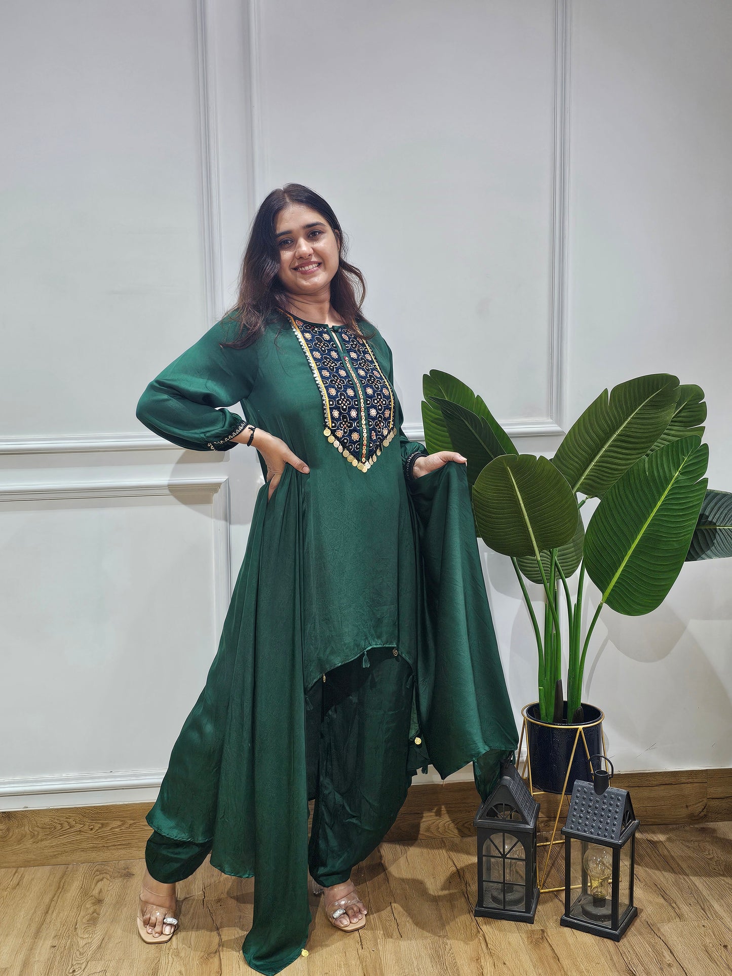 Jeenas Pure mul chanderi suit set