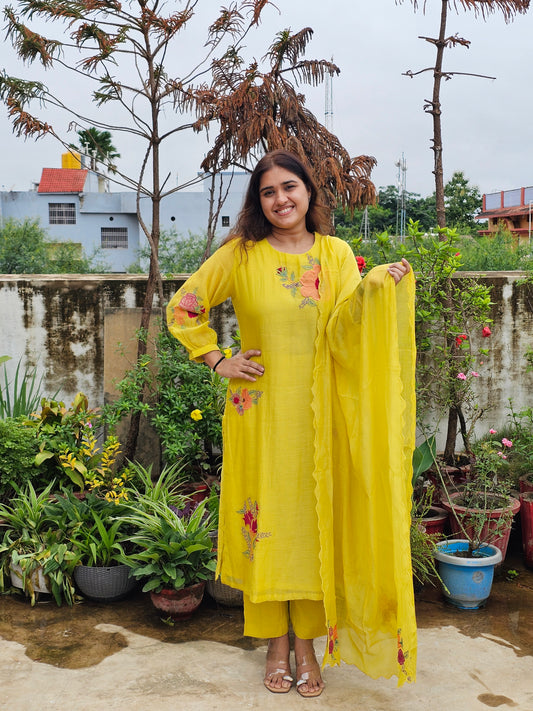 Jeenas embroidery suit set