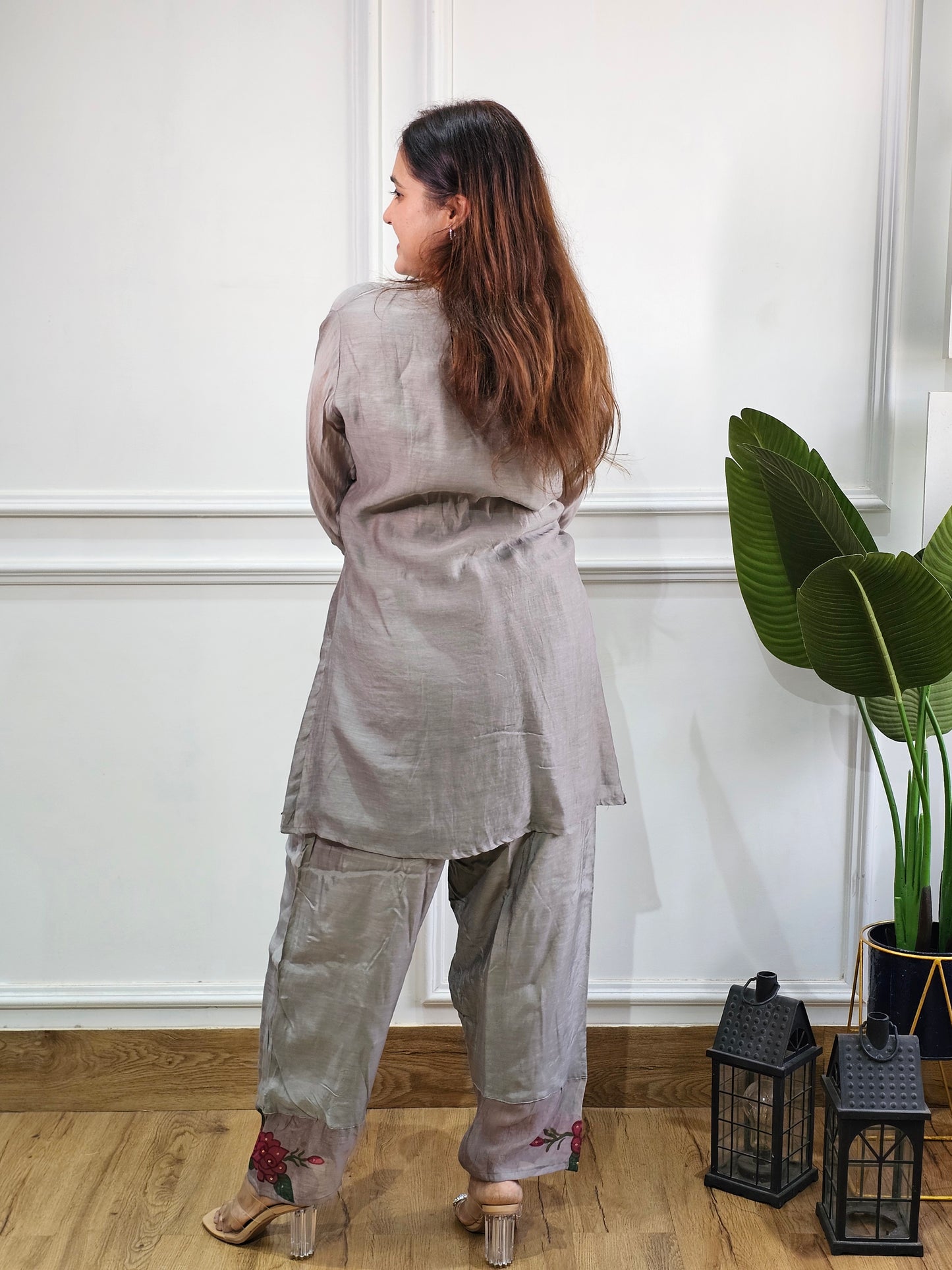 Jeenas pure mul chanderi Cord set
