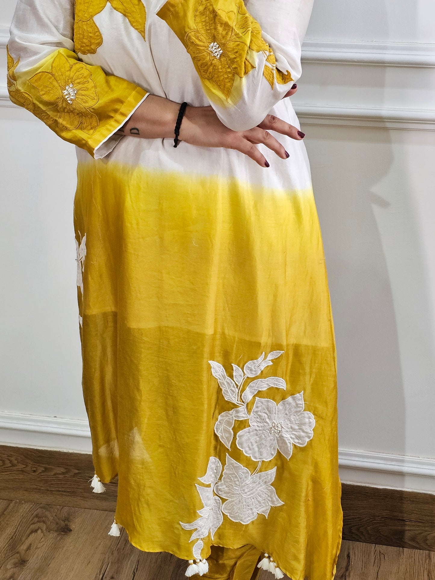 Jeenas pure mul chanderi Kurta set