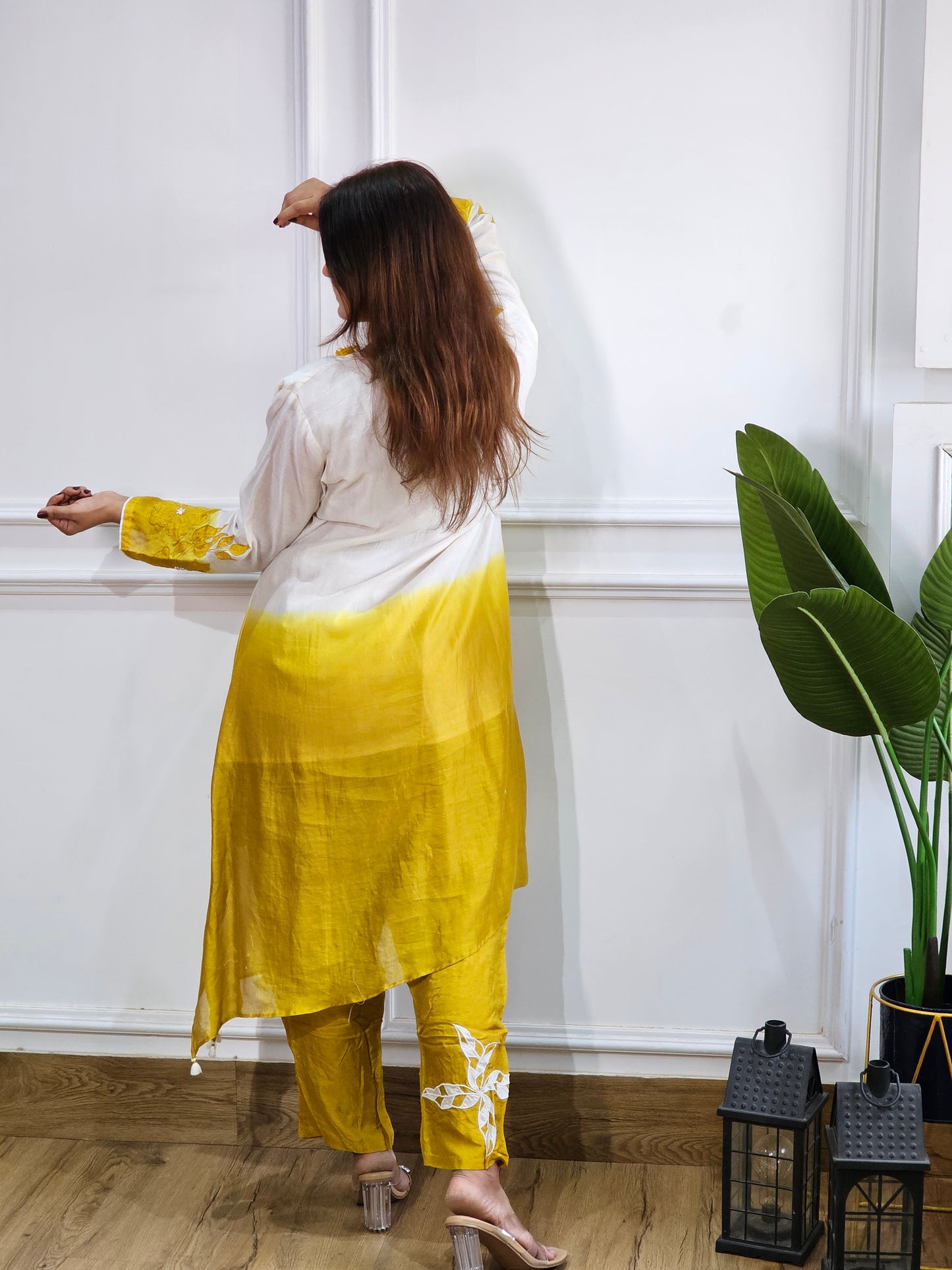 Jeenas pure mul chanderi Kurta set