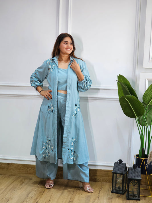 Jeenas pure mul chanderi Cord set