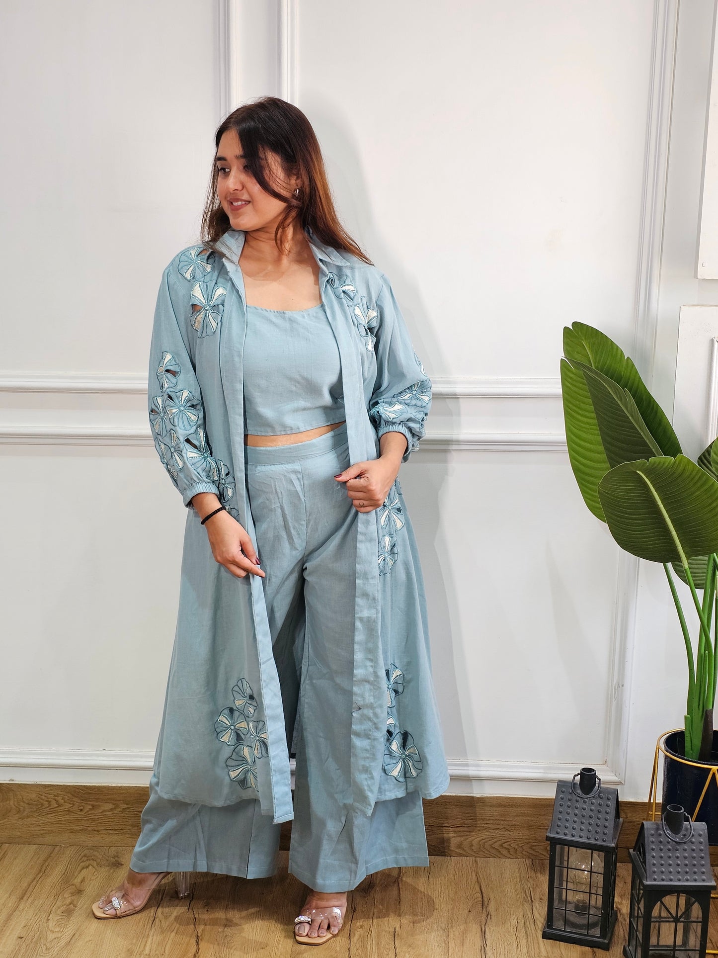 Jeenas pure mul chanderi Cord set