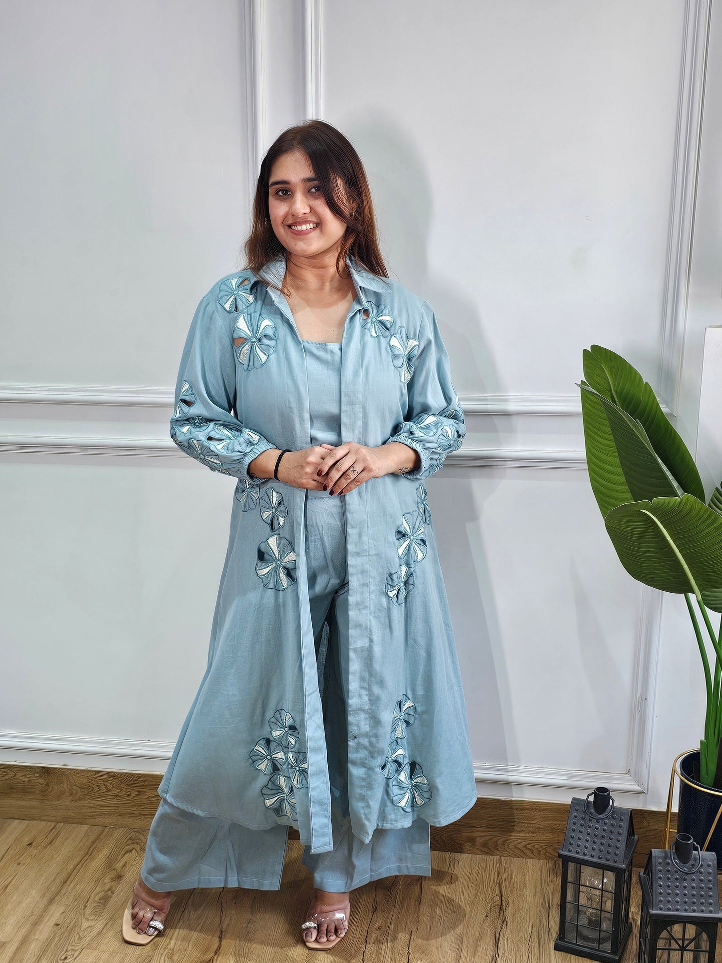 Jeenas pure mul chanderi Cord set