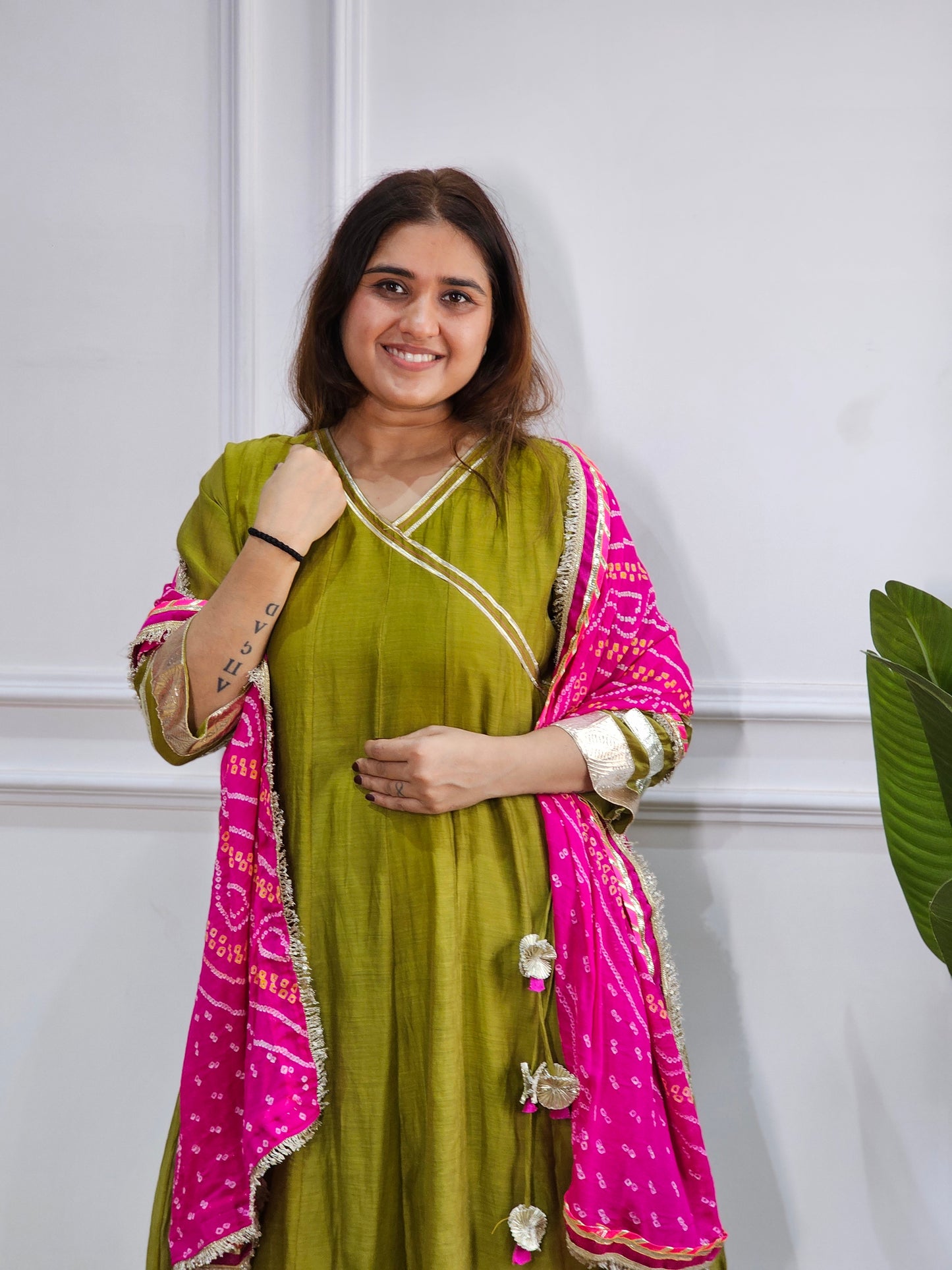Jeenas pure mul chanderi suit set