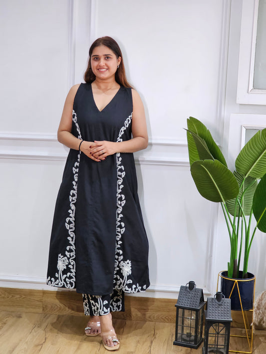 Jeenas pure mul chanderi suit set