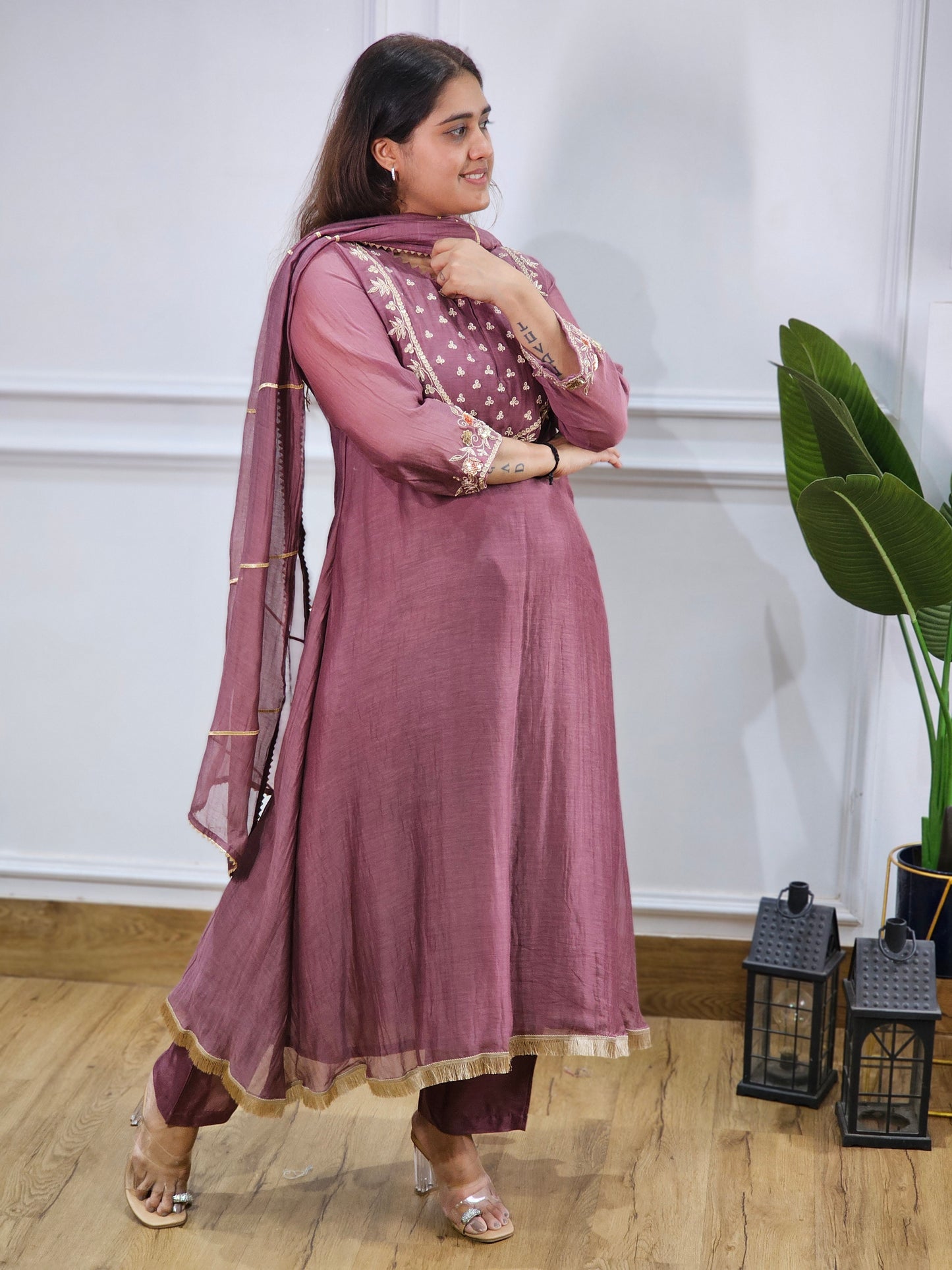 Jeenas pure mul chanderi premium set