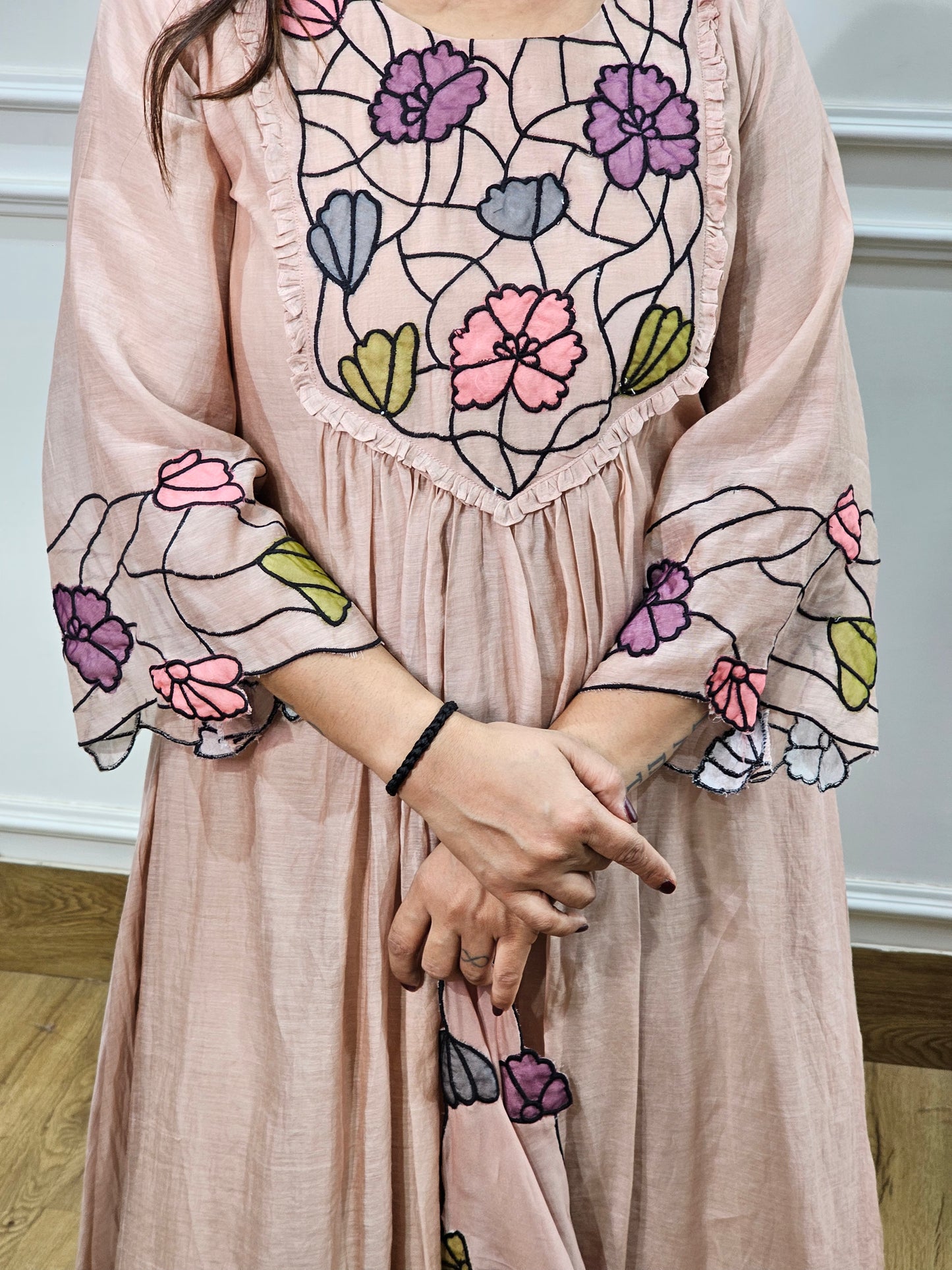Jeenas pure mul chanderi Suit set