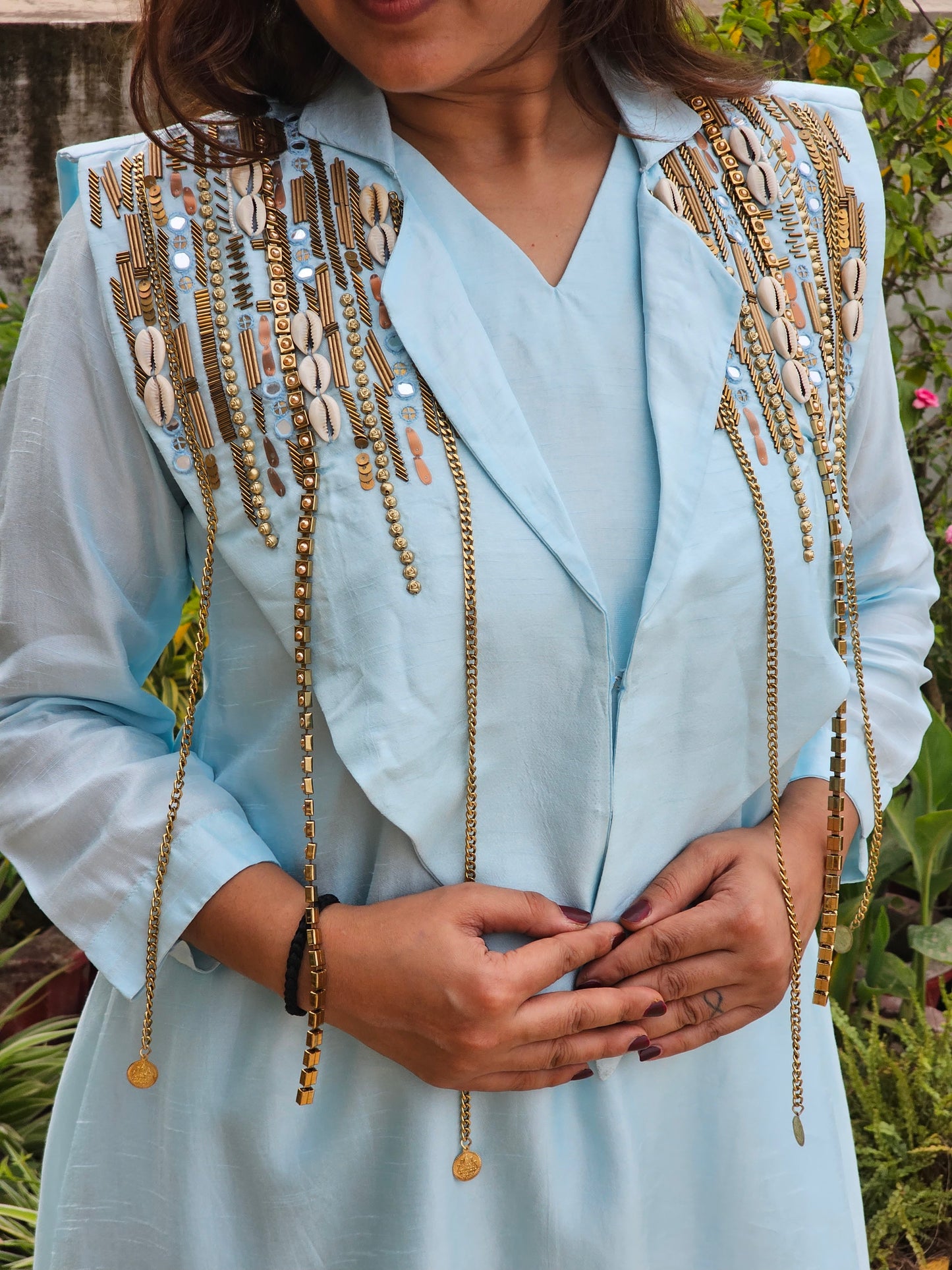 Jeenas pure mul chanderi Cord set