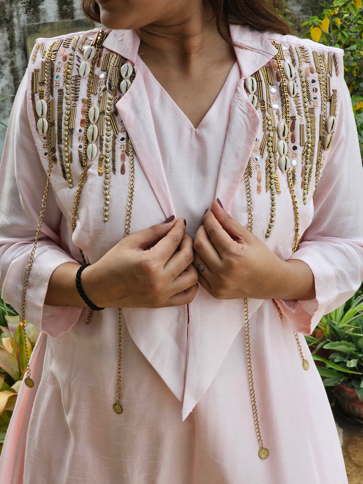 Jeenas pure mul chanderi Cord set