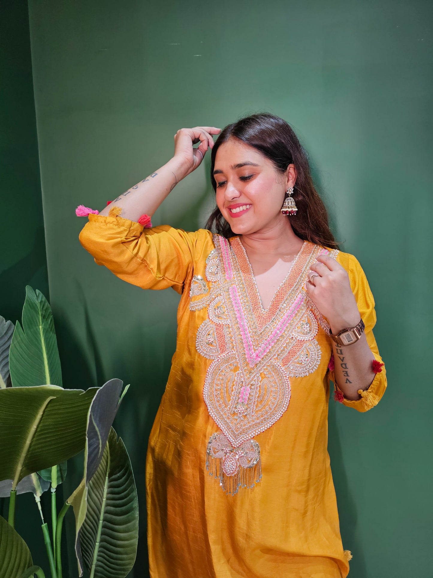 Jeenas pure silk pakastani set
