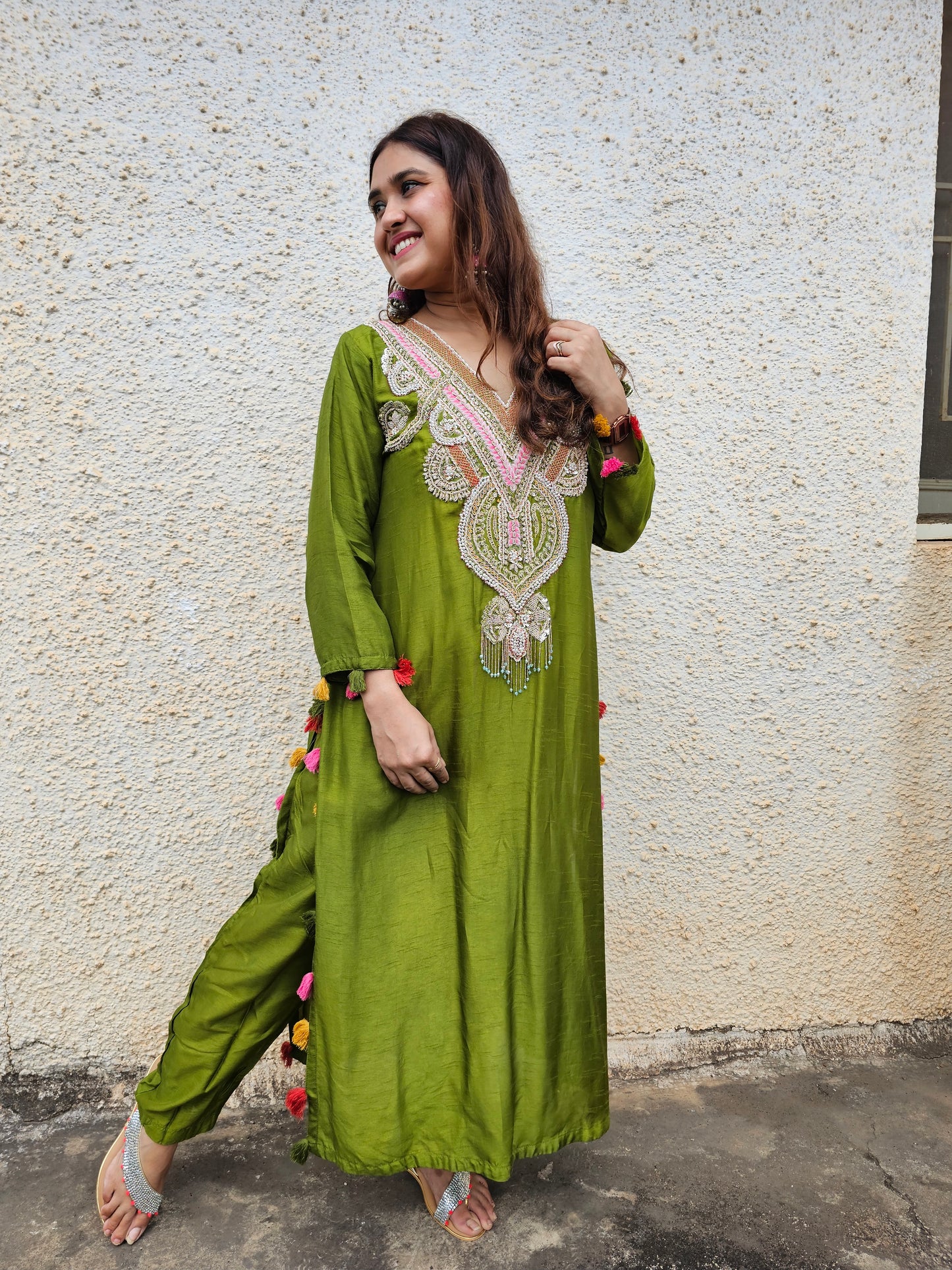 Jeenas pure silk pakastani set