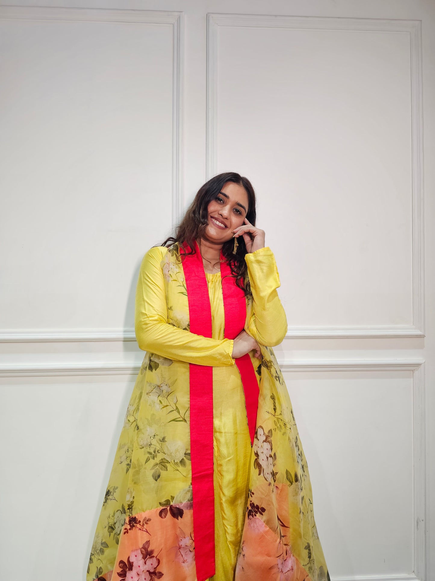 indowestern pure organz one piece