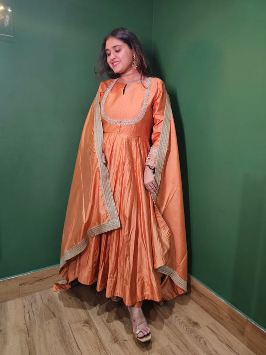Jeenas anarkali premium suit