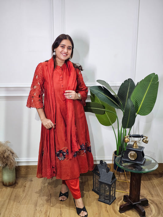 Jeenas mul chanderi suit set
