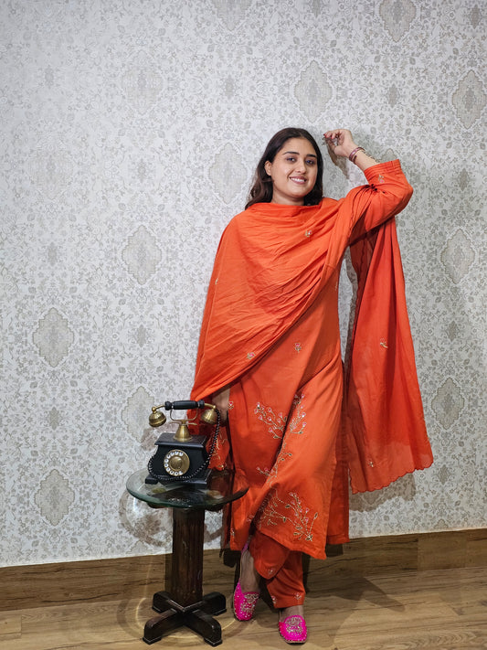 Jeenas pure cotton applique suit set