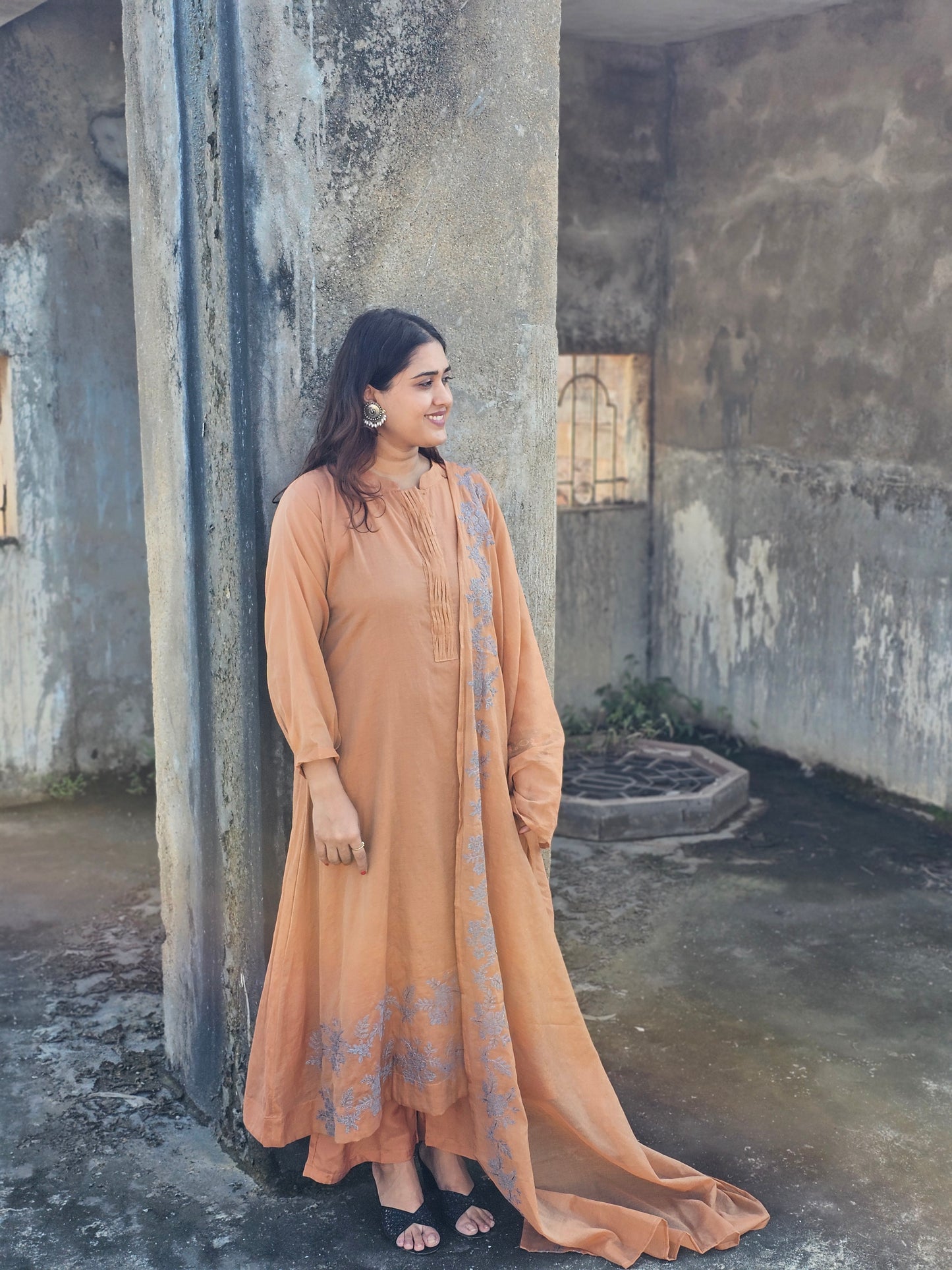 Jeenas mul chanderi suit set