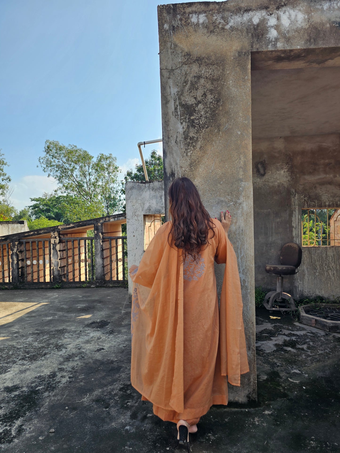 Jeenas mul chanderi suit set