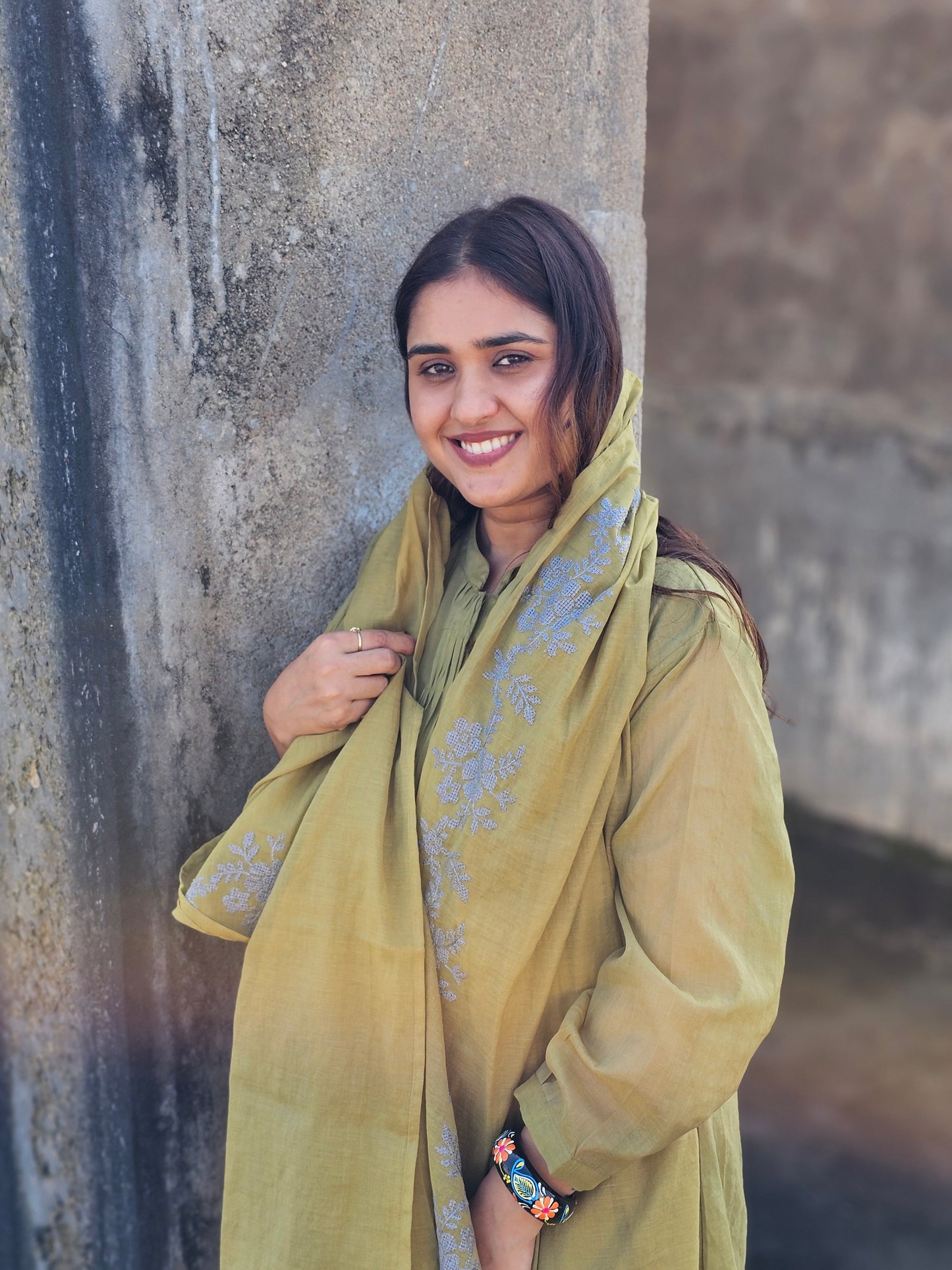 Jeenas mul chanderi suit set