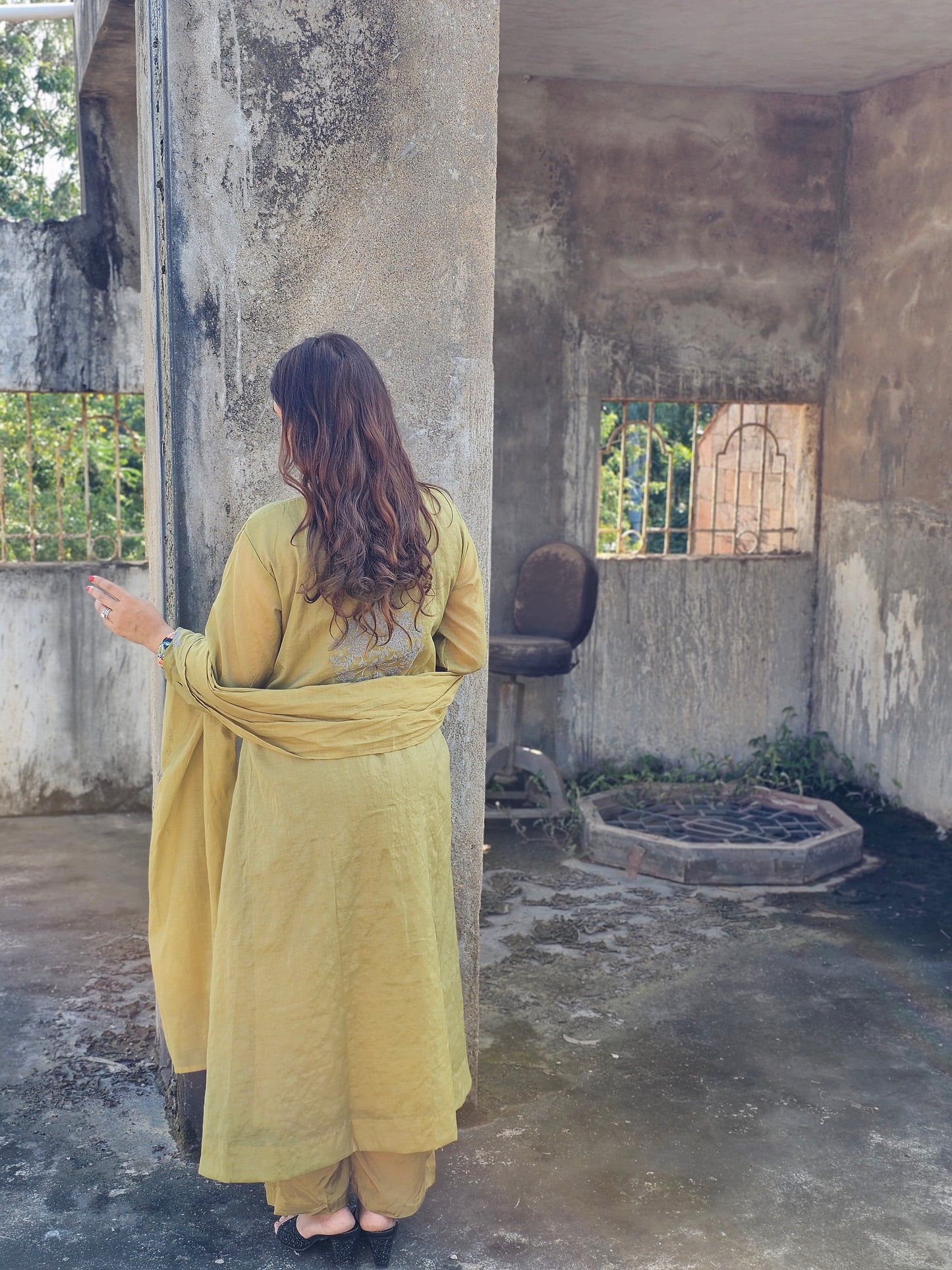 Jeenas mul chanderi suit set