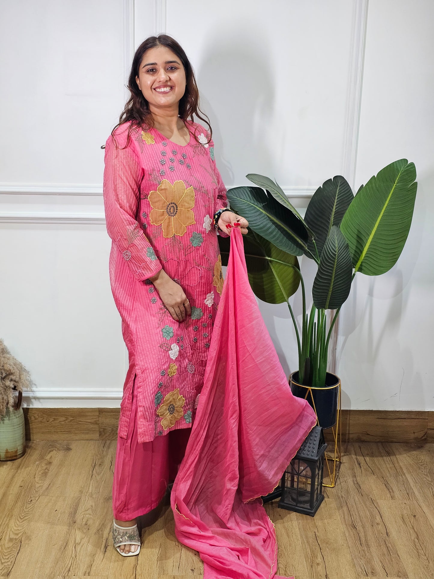 Jeenas mul chanderi suit set