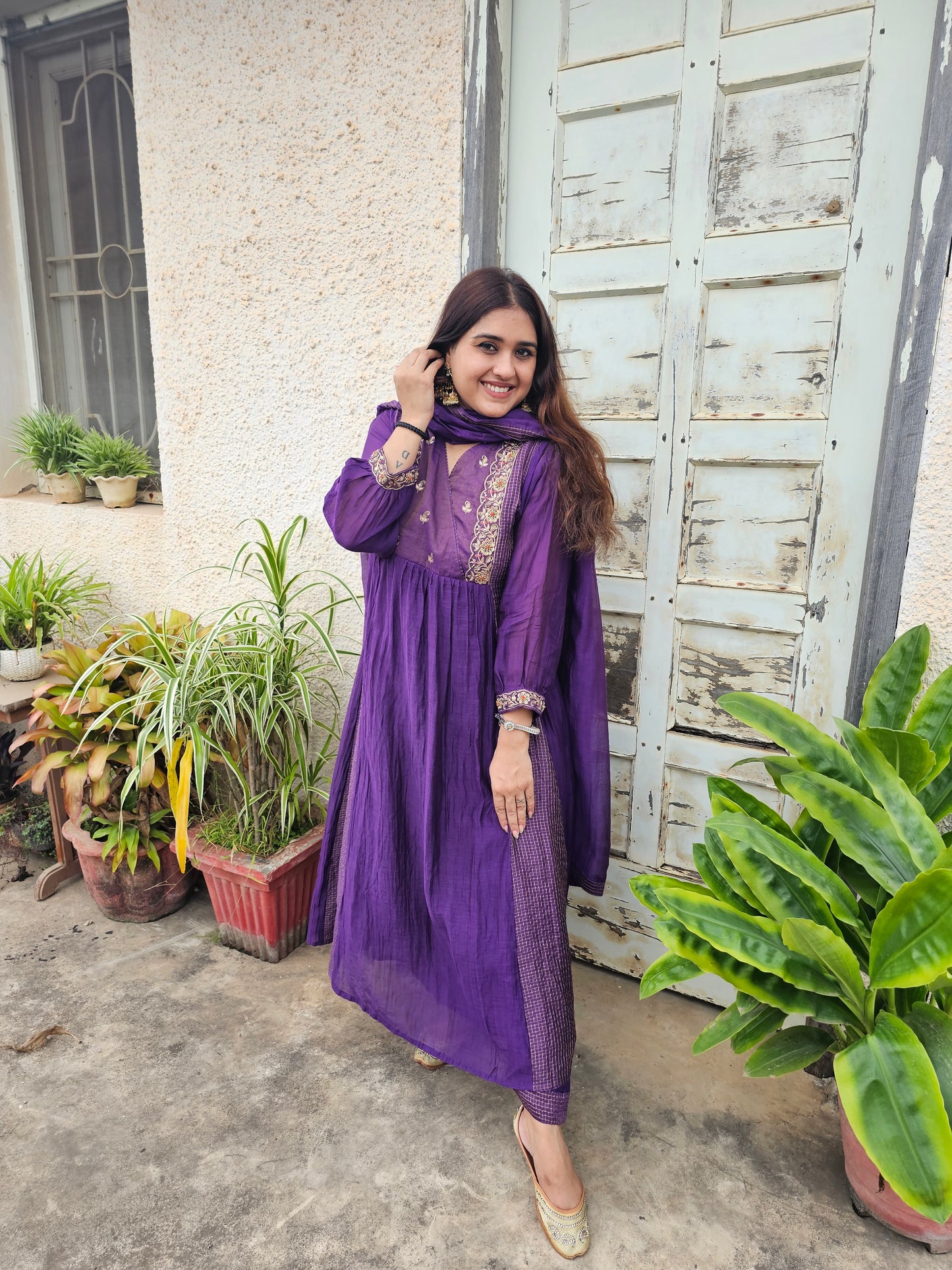 jeena's mul chanderi suit set