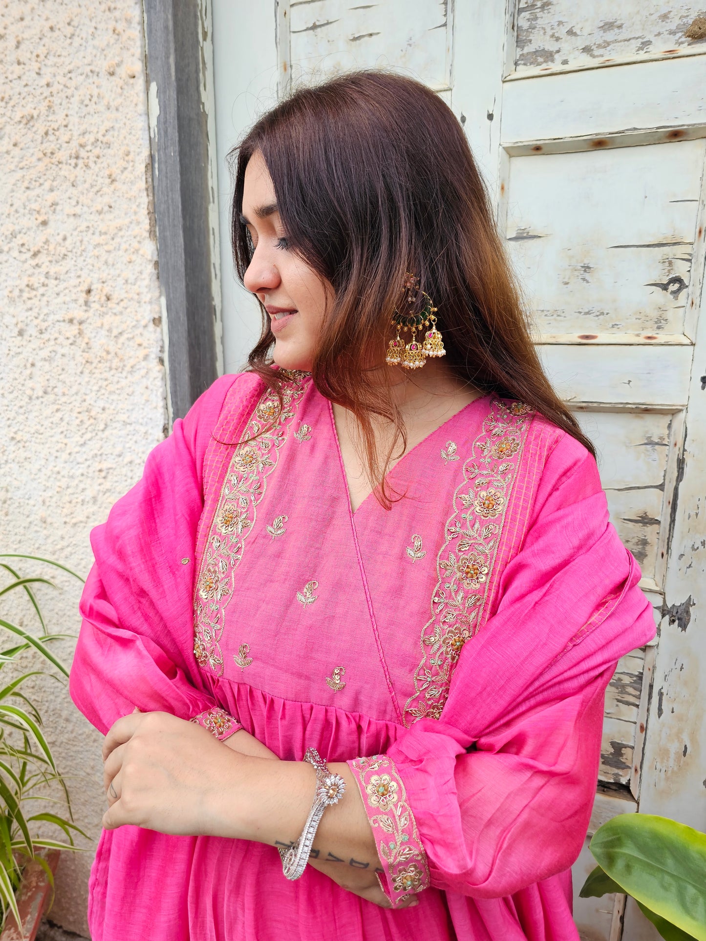 jeena's mul chanderi suit set