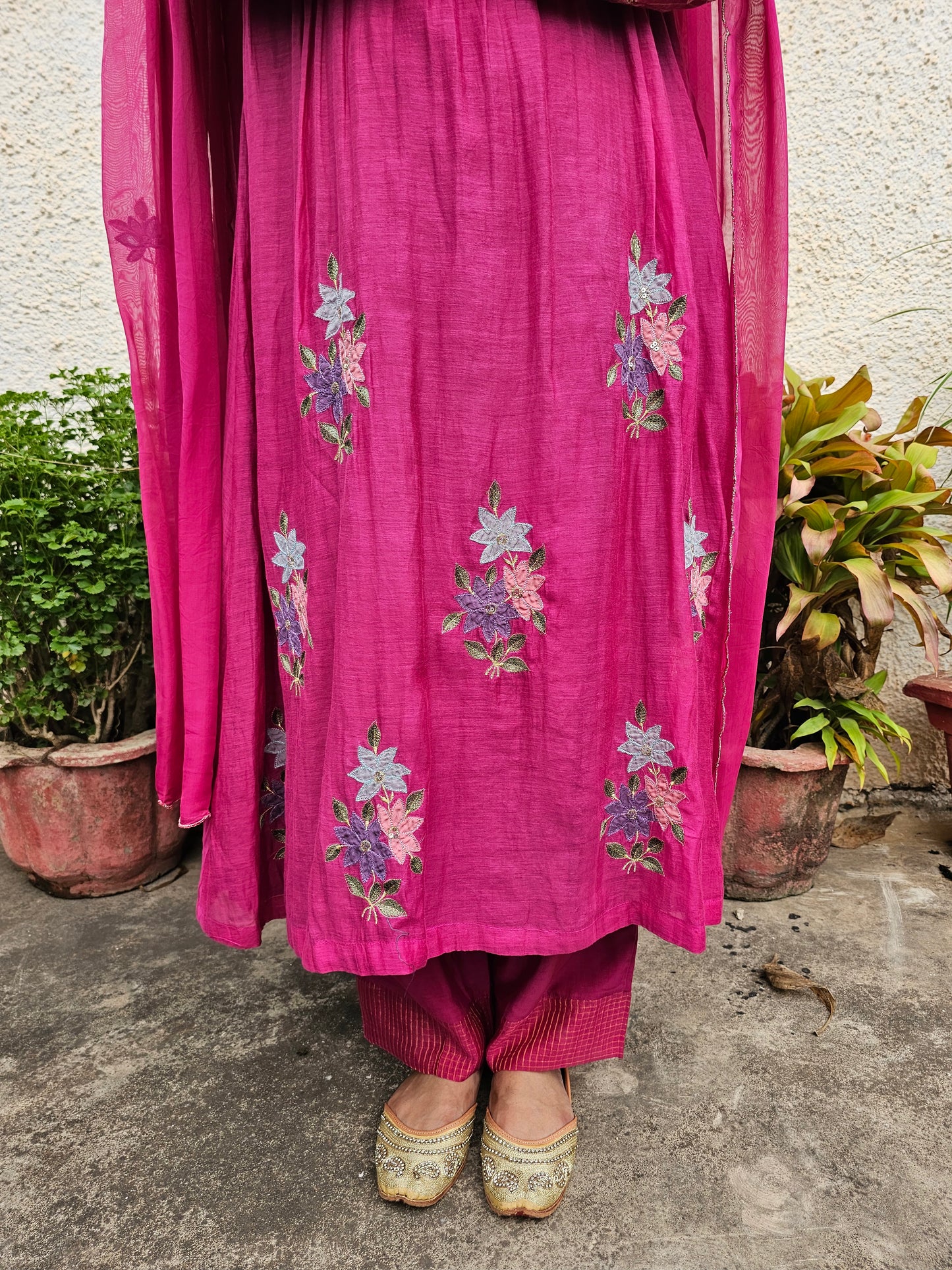 Jeenas mul chanderi suit set