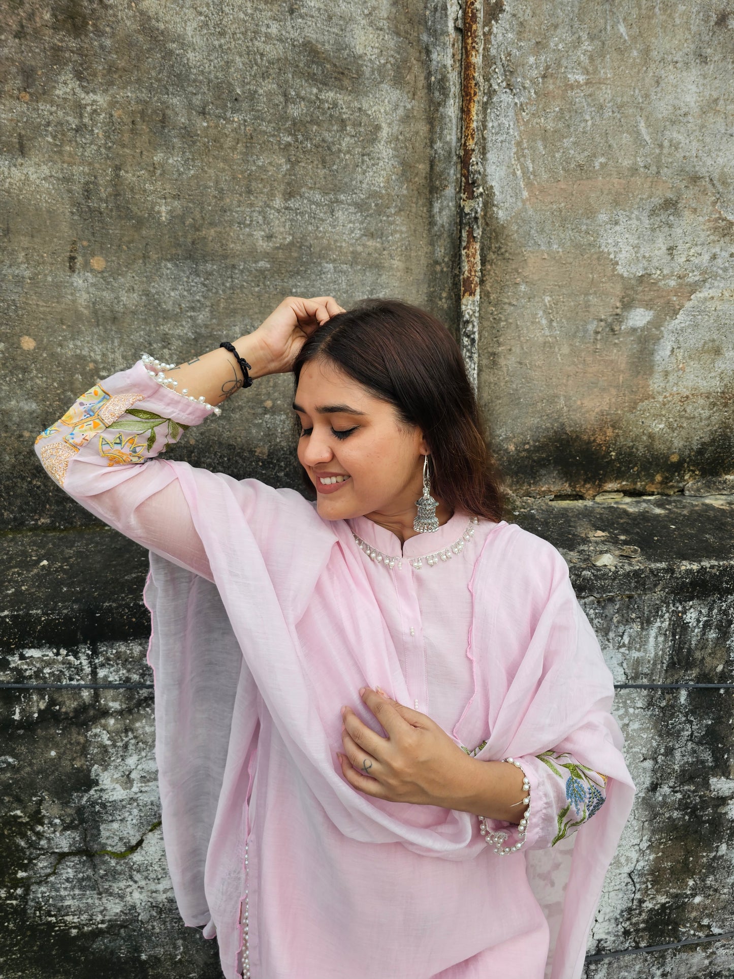 Jeenas mul chanderi suit set