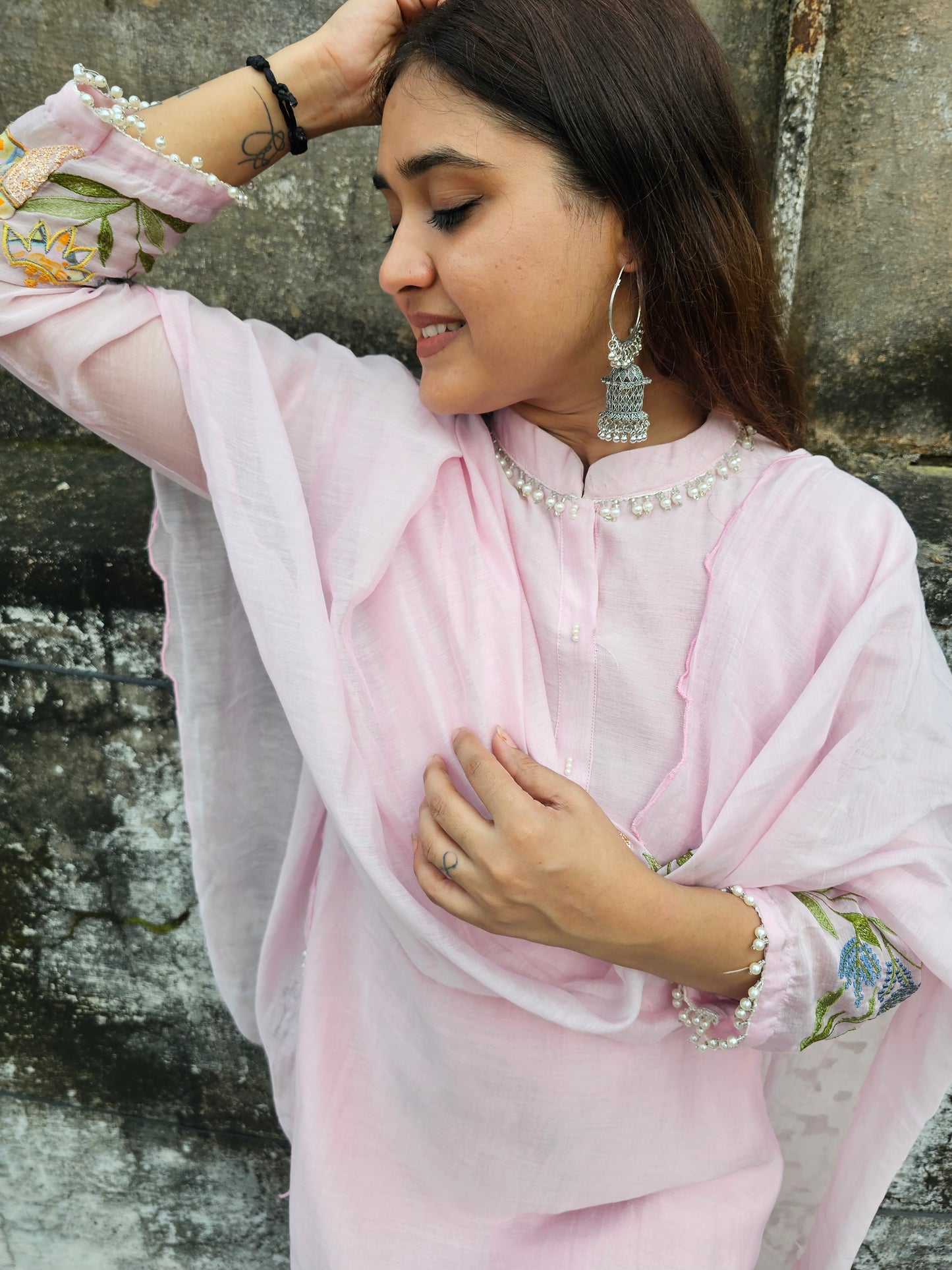 Jeenas mul chanderi suit set