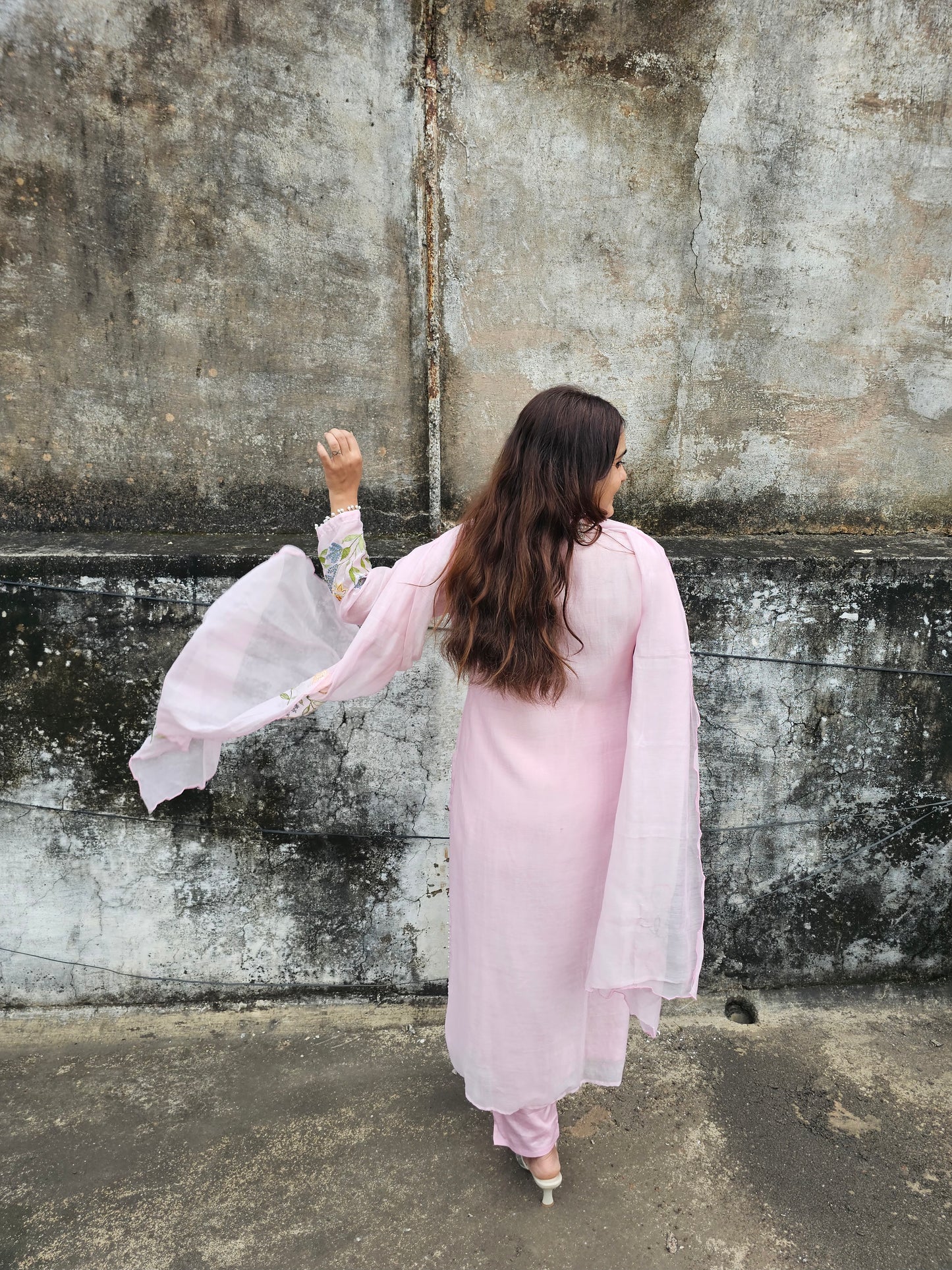 Jeenas mul chanderi suit set