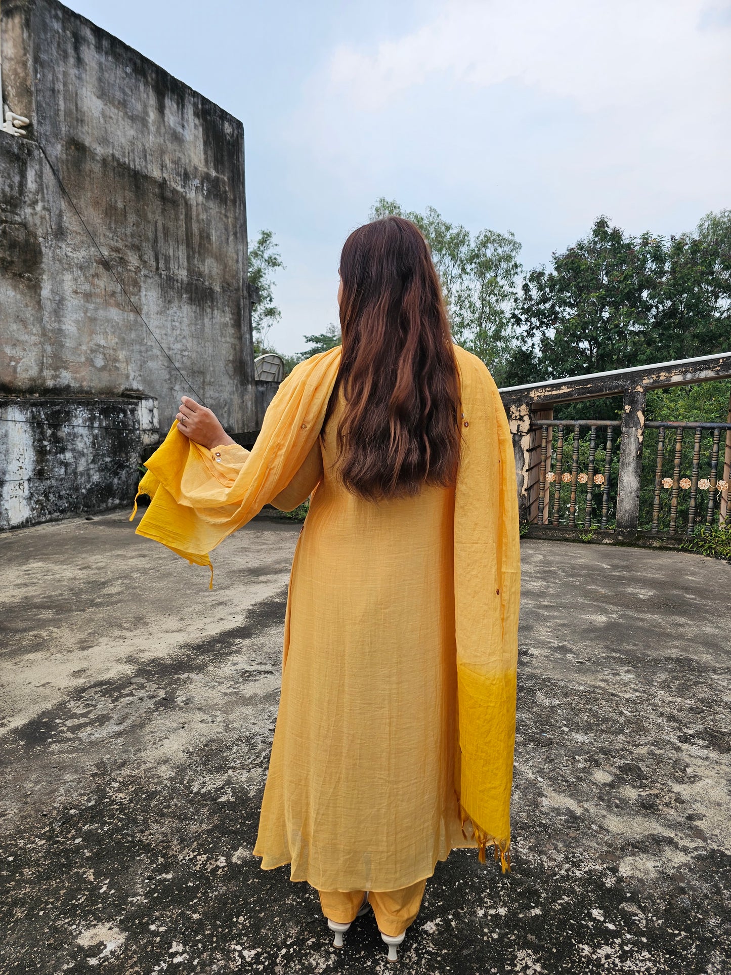 Jeenas pure mul chanderi suit set