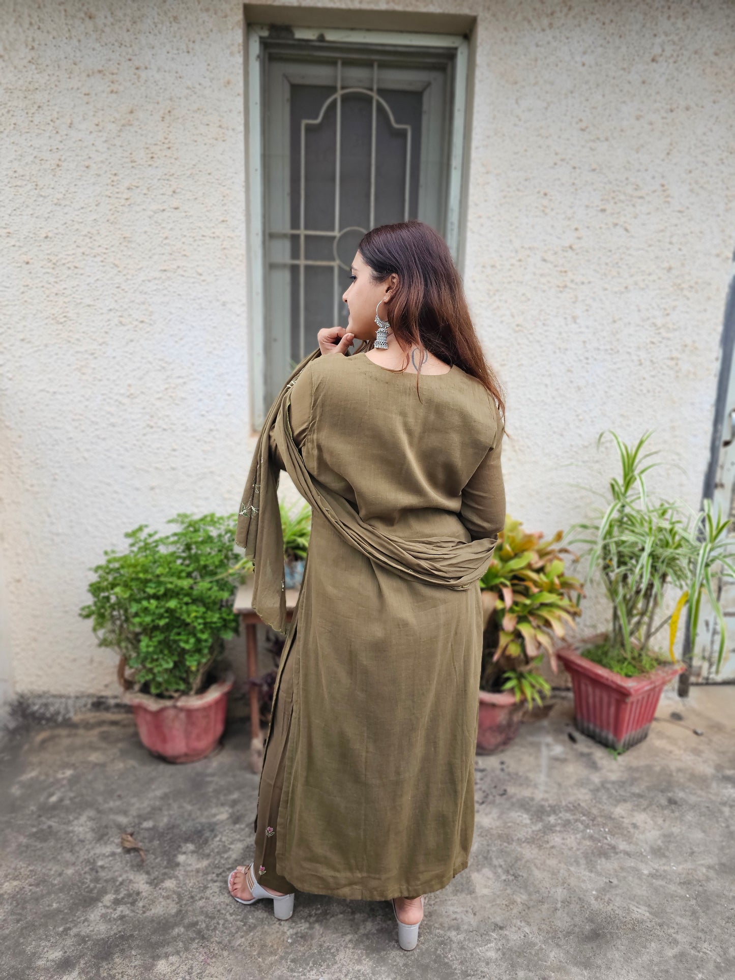 Jeenas pure cotton katha suit