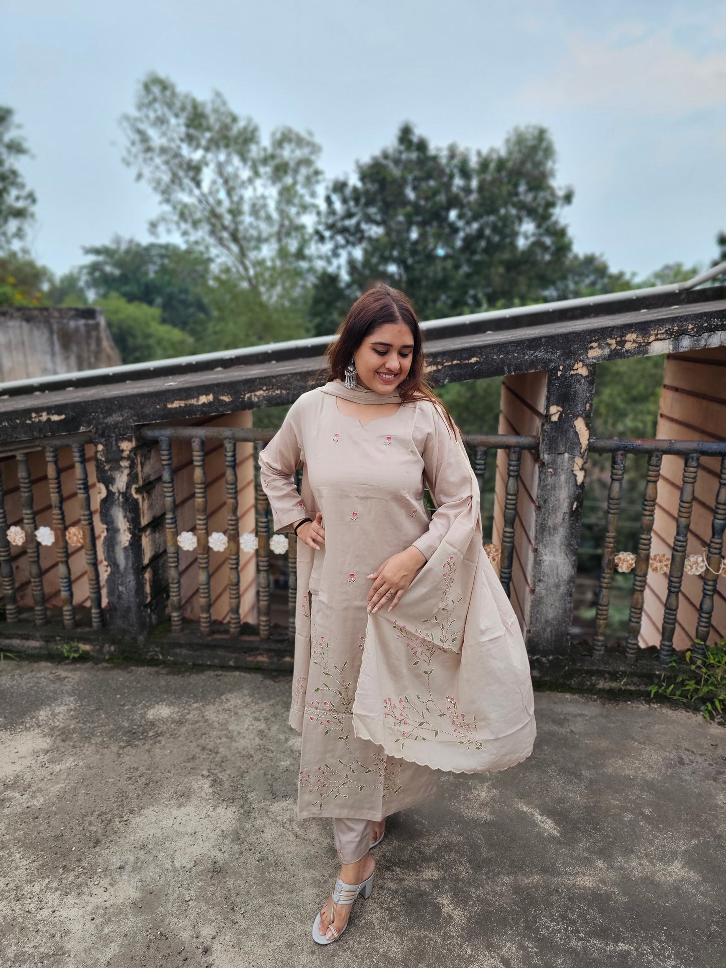 jeena's pure cotton katha suit