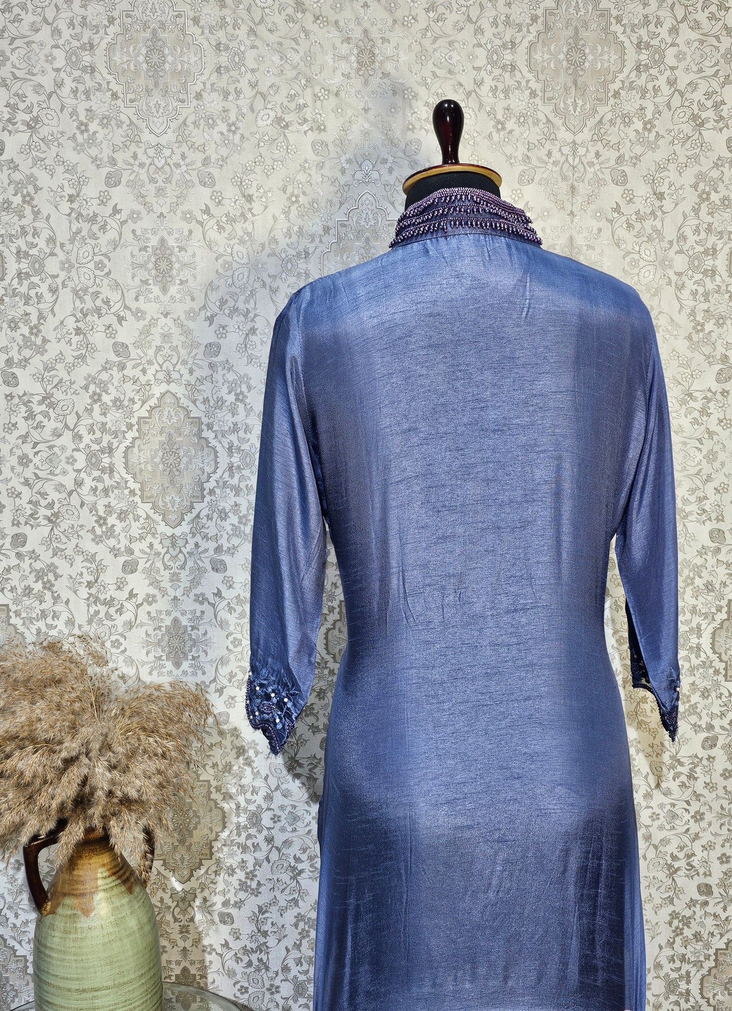 Jeenas Pure silk grey cord set