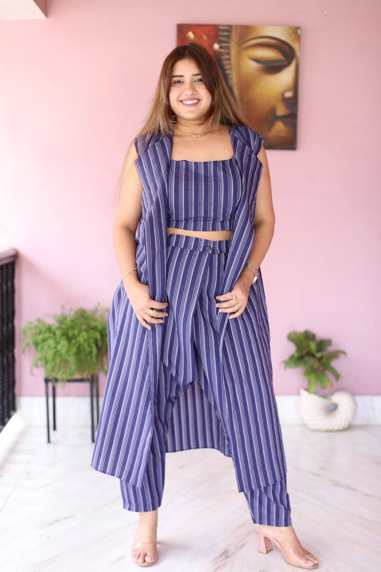 JEENAS Women 3 Piece Indo Western Set