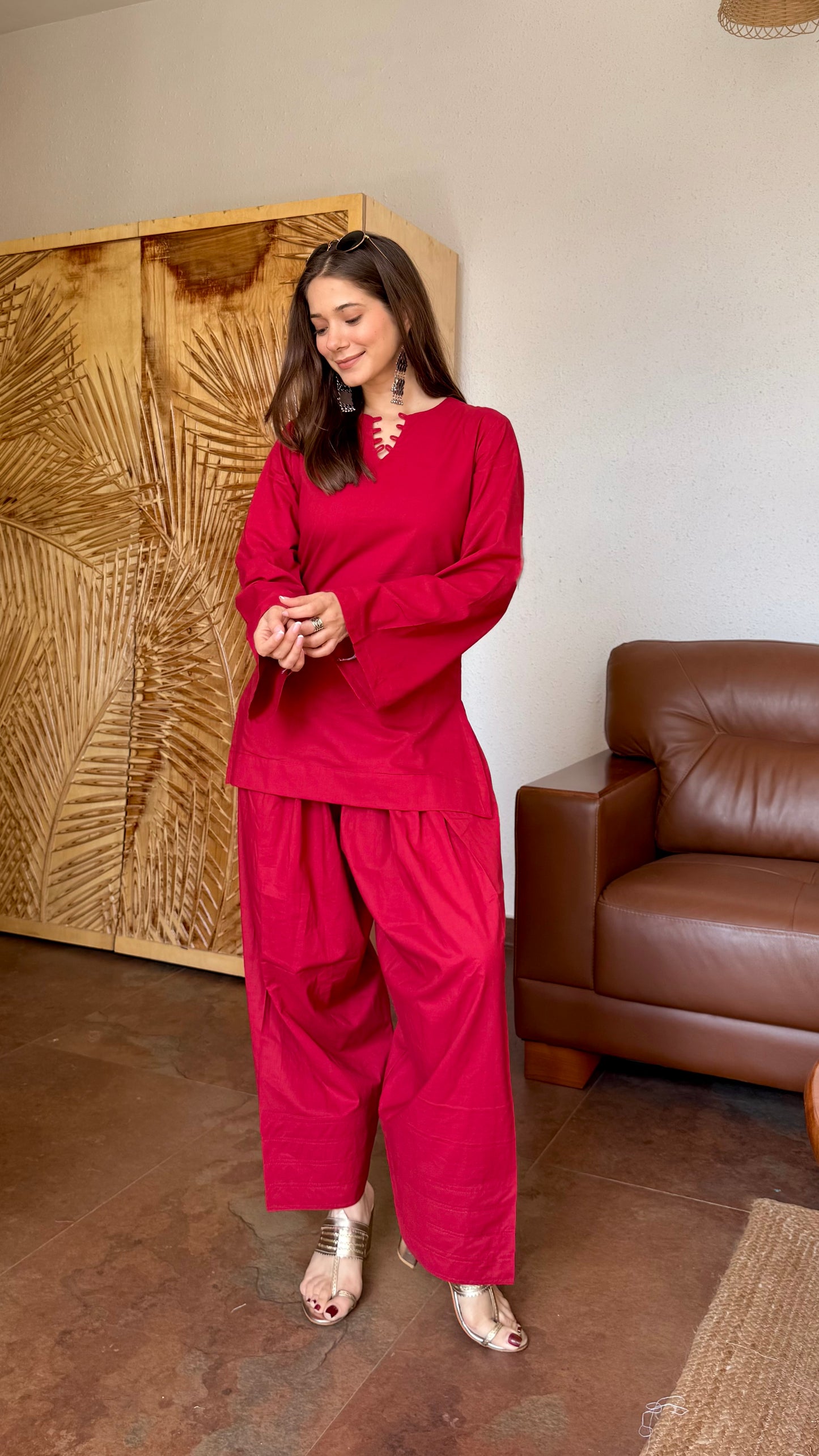 Crimson Charm Farshi set