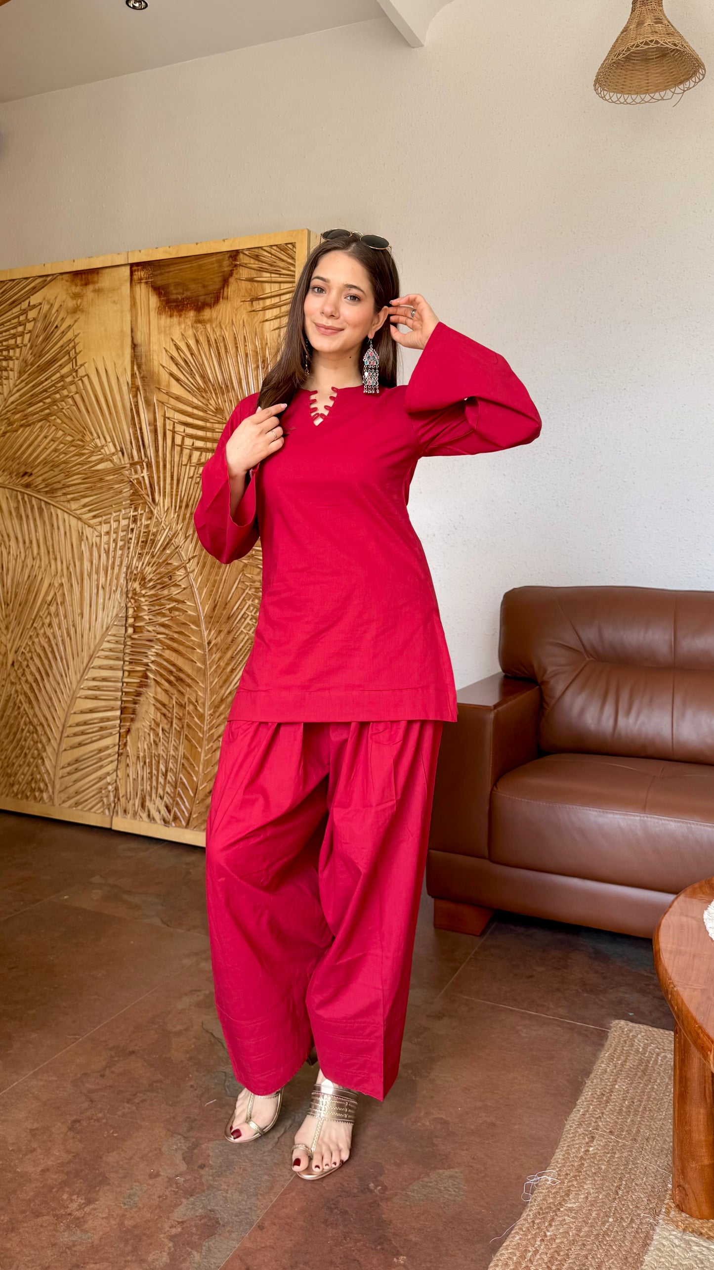 Crimson Charm Farshi set