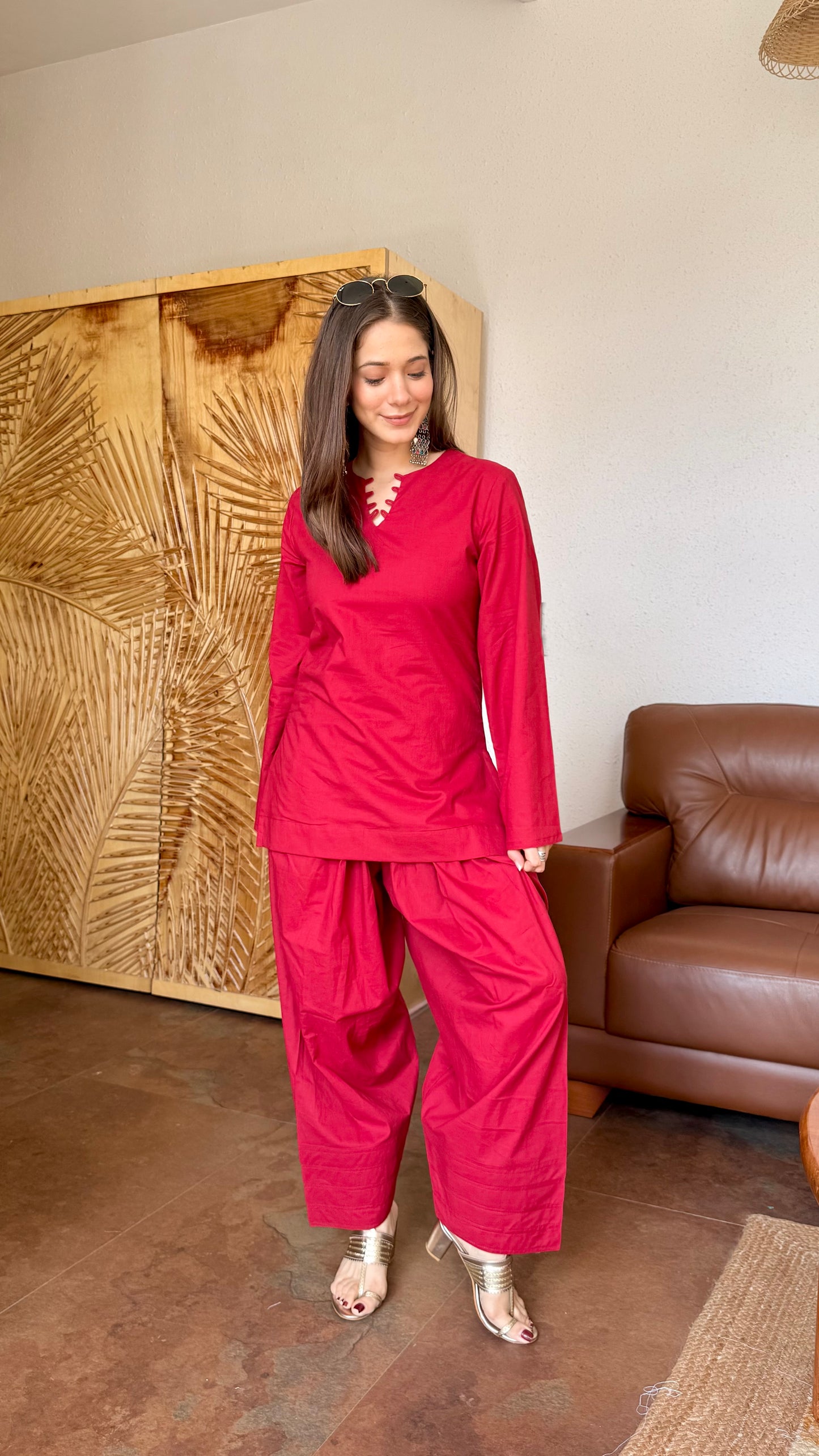 Crimson Charm Farshi set