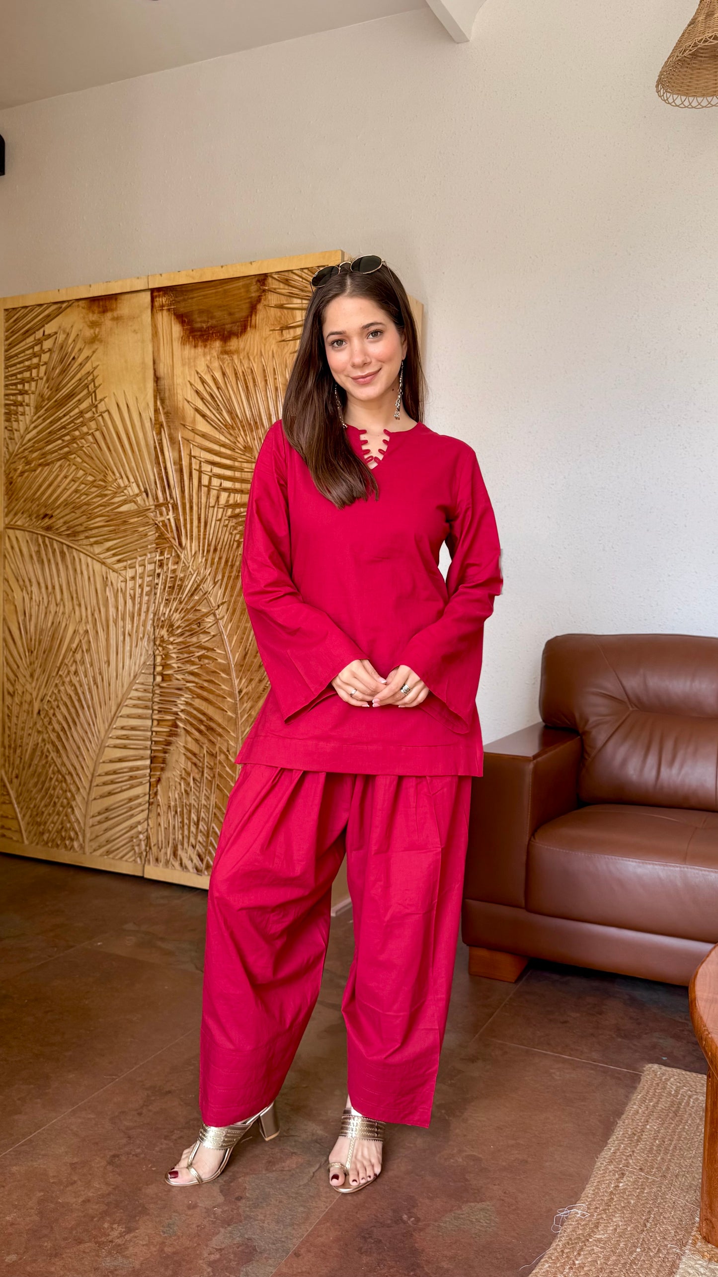 Crimson Charm Farshi set